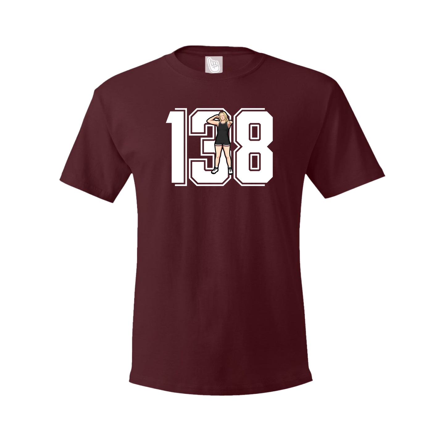Tee — Number in Maroon