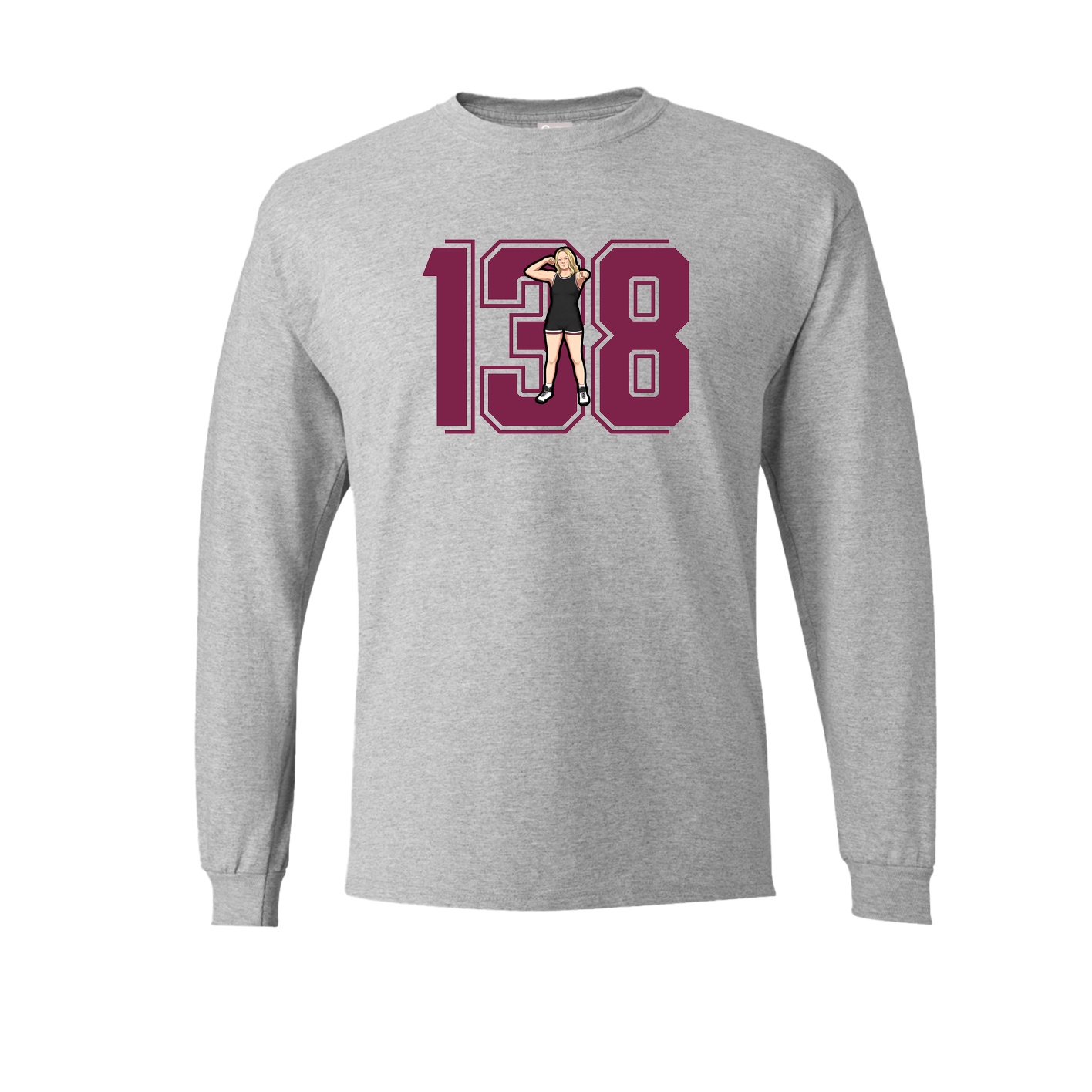 Long Sleeve Tee — Number in Grey