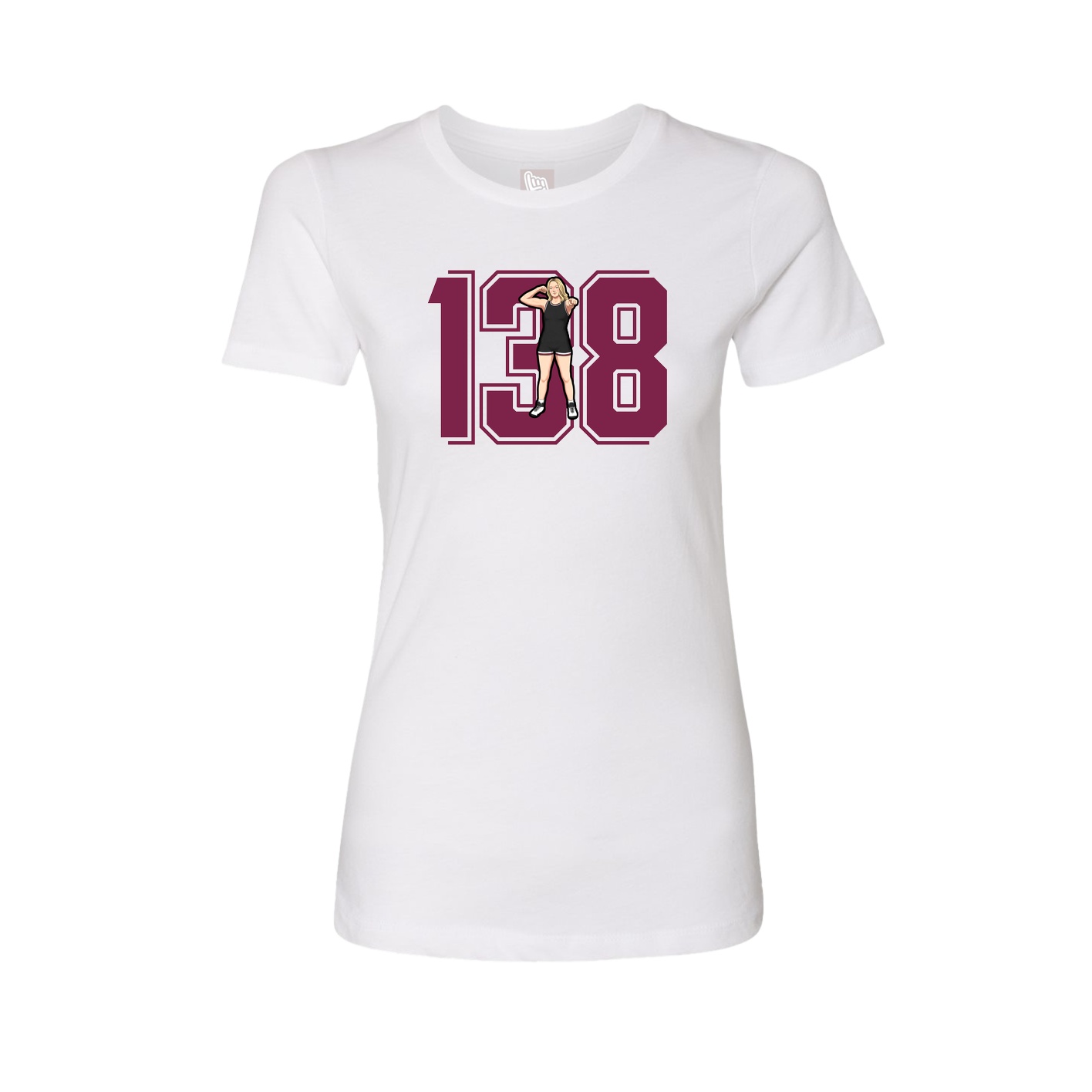 Womens Tee — Number in White