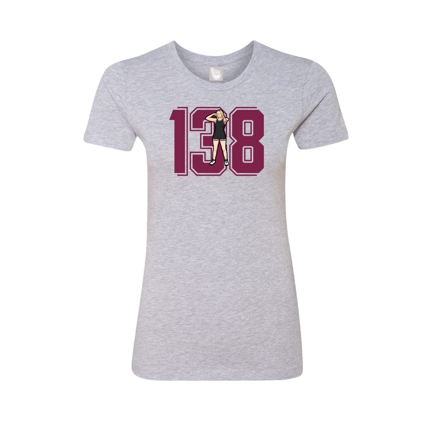 Womens Tee — Number in Grey