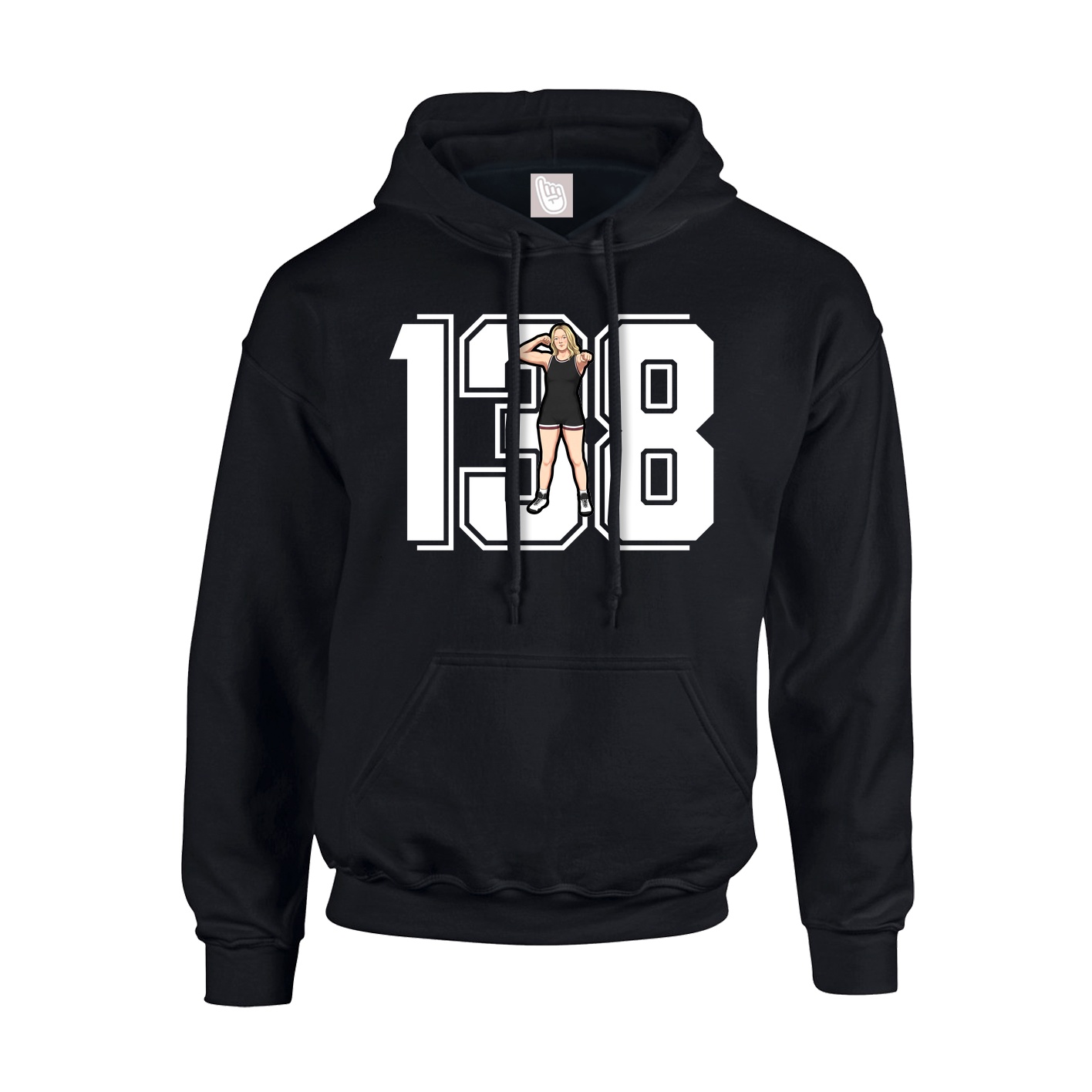 Hoodie — Number in Black