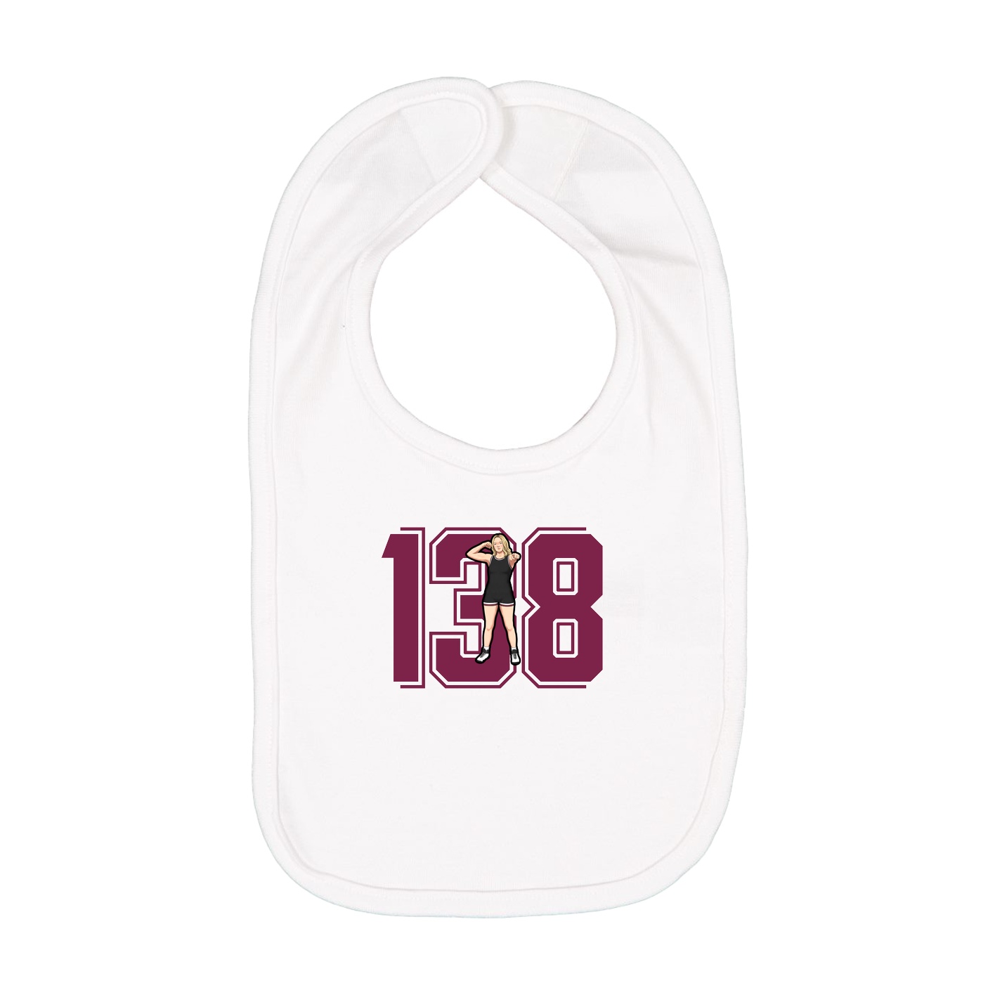 Infant Bib — Number in White