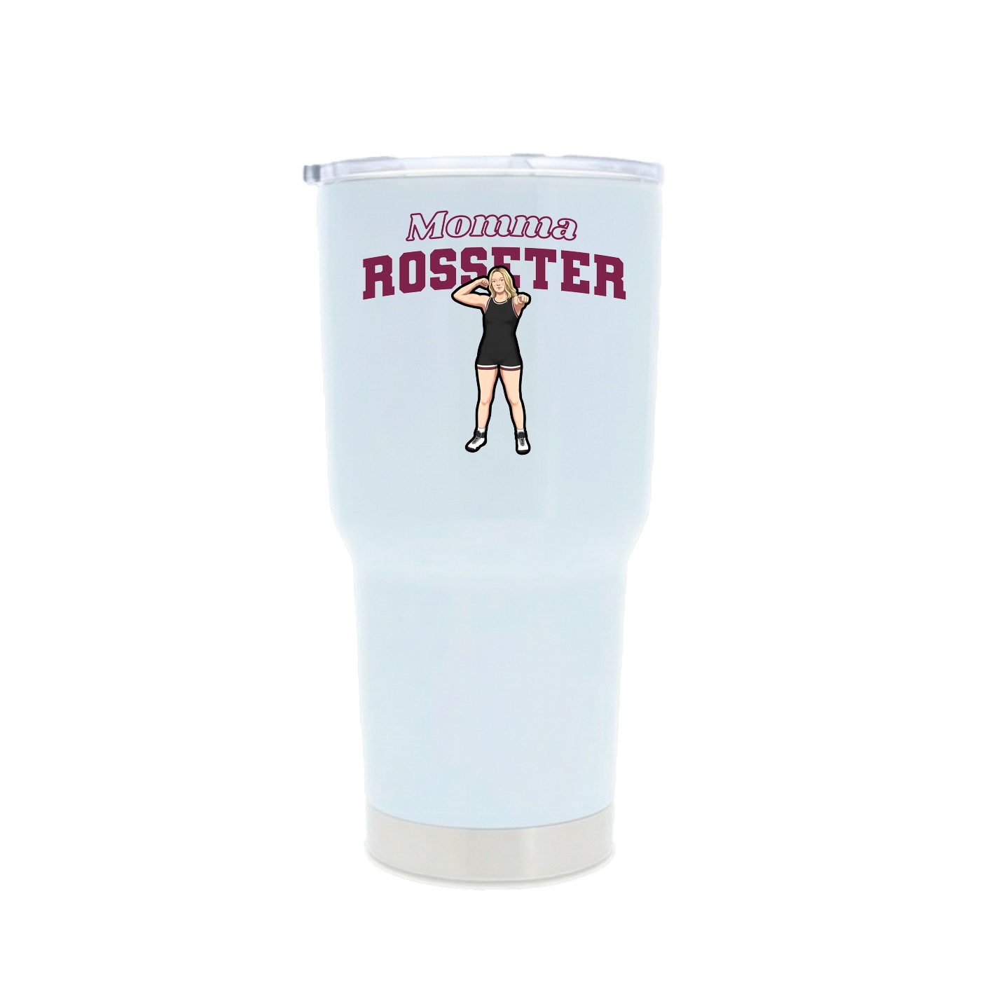 30oz Stainless Steel Tumbler — Mothers Day Block in White