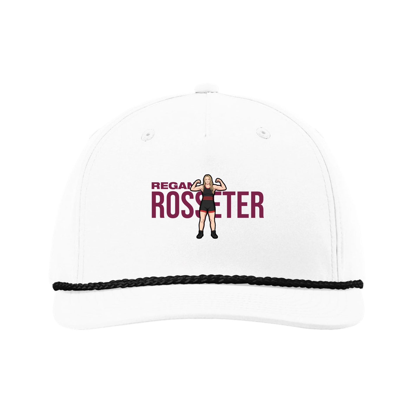 Five-Panel Classic Rope Cap — Player Name in White