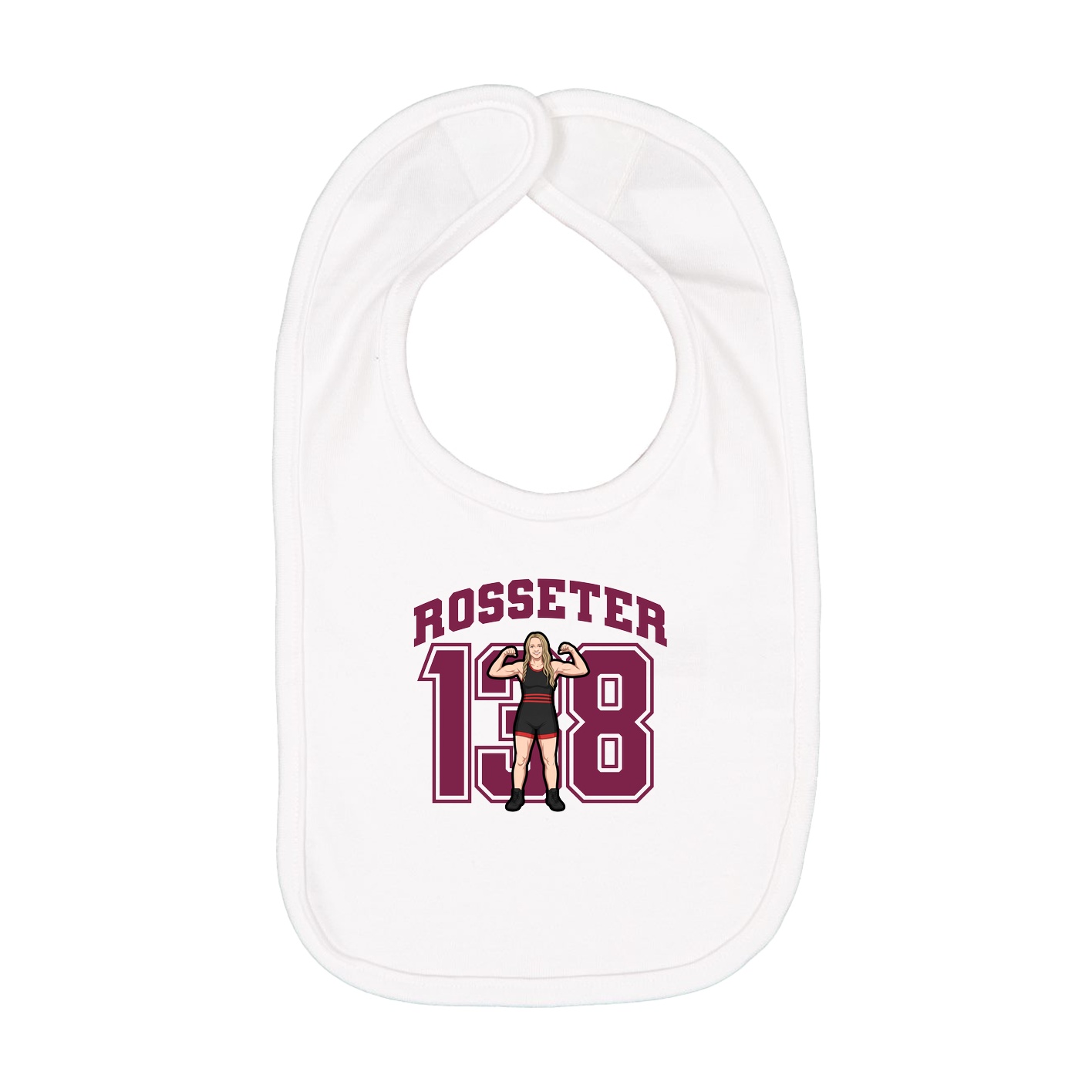 Infant Bib — Number in White