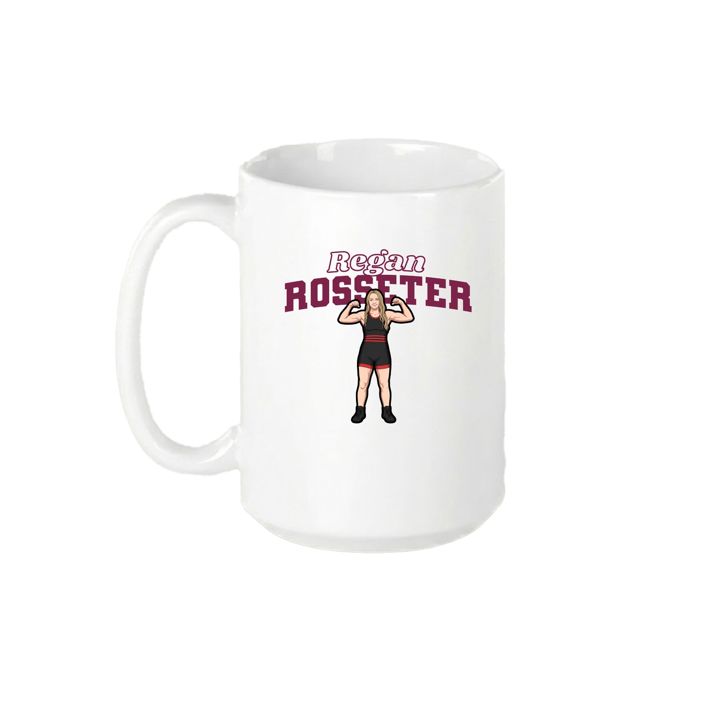 15oz Coffee Mug — Name Arch in White