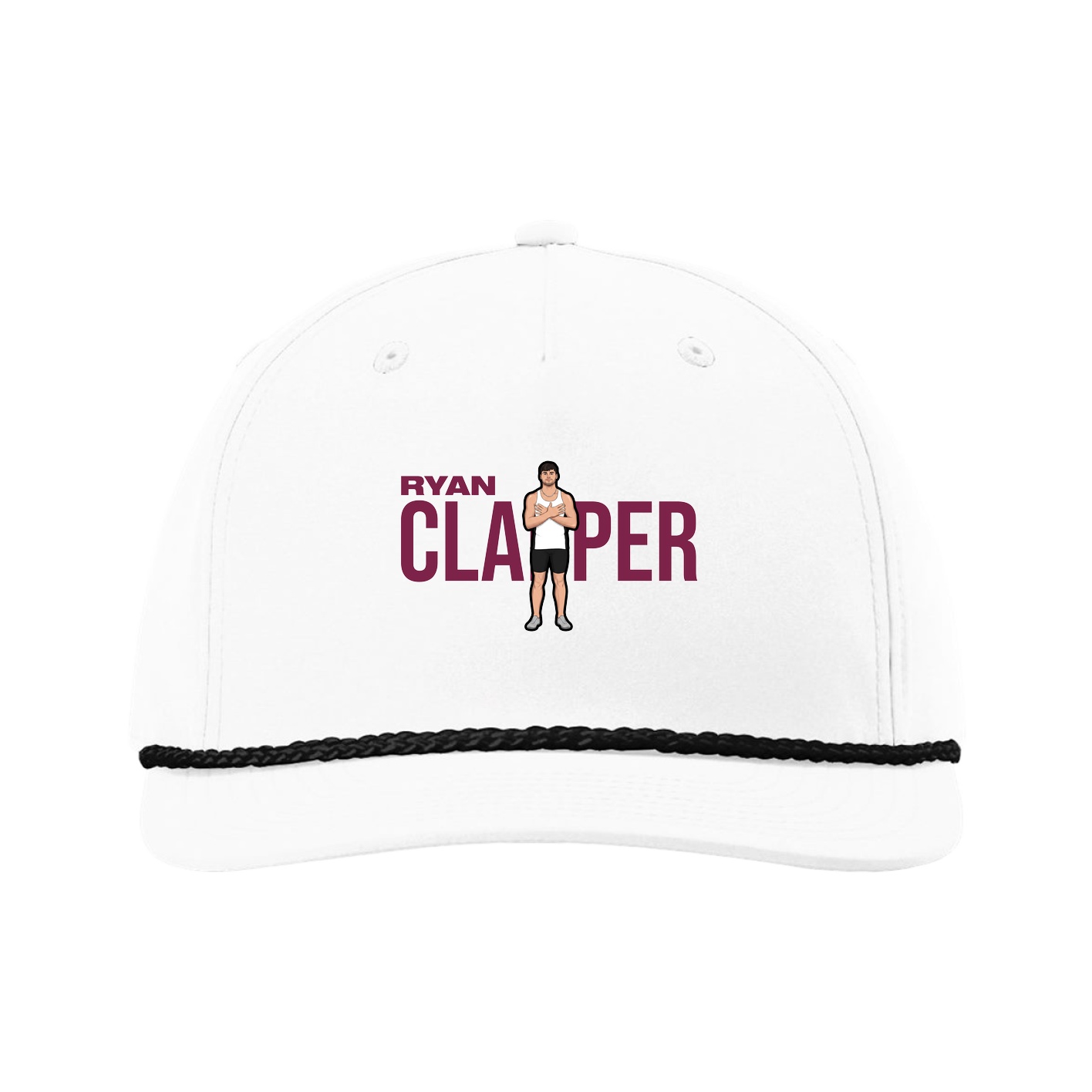 Five-Panel Classic Rope Cap — Player Name in White