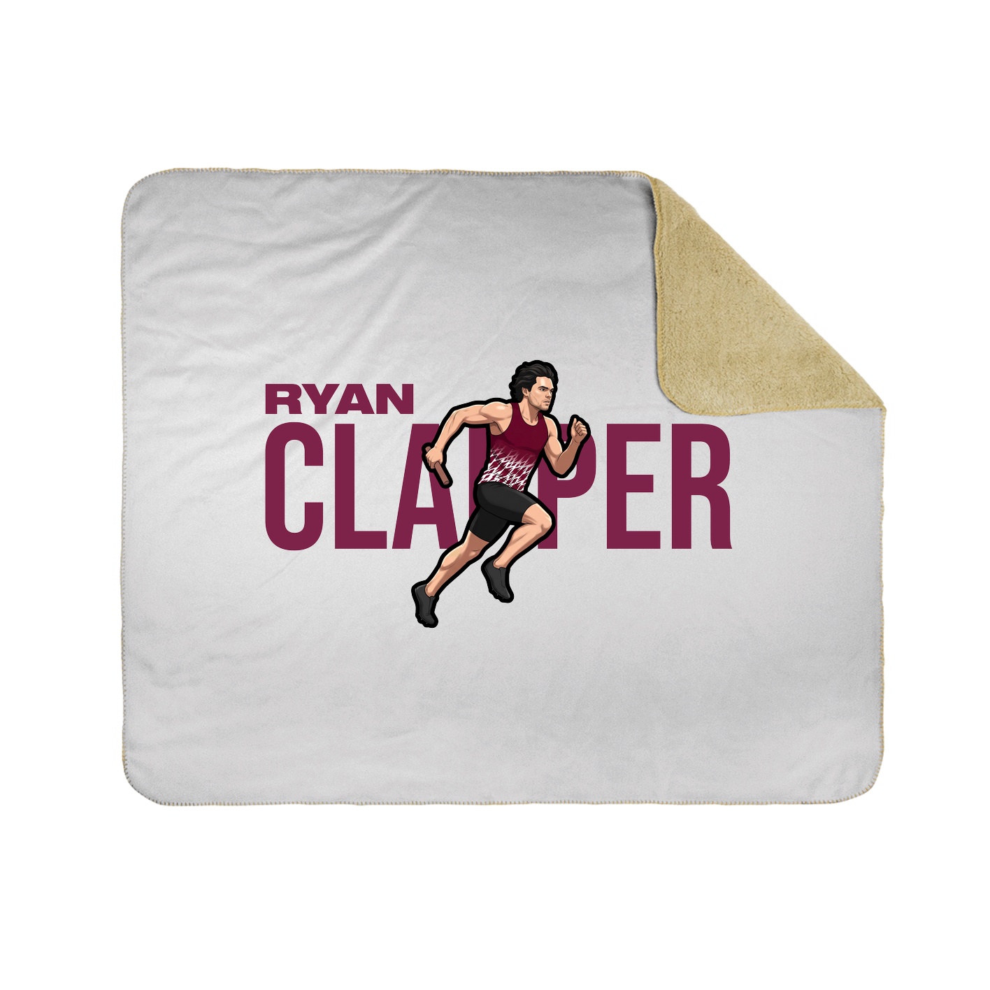 Throw Blanket — Player Name in White