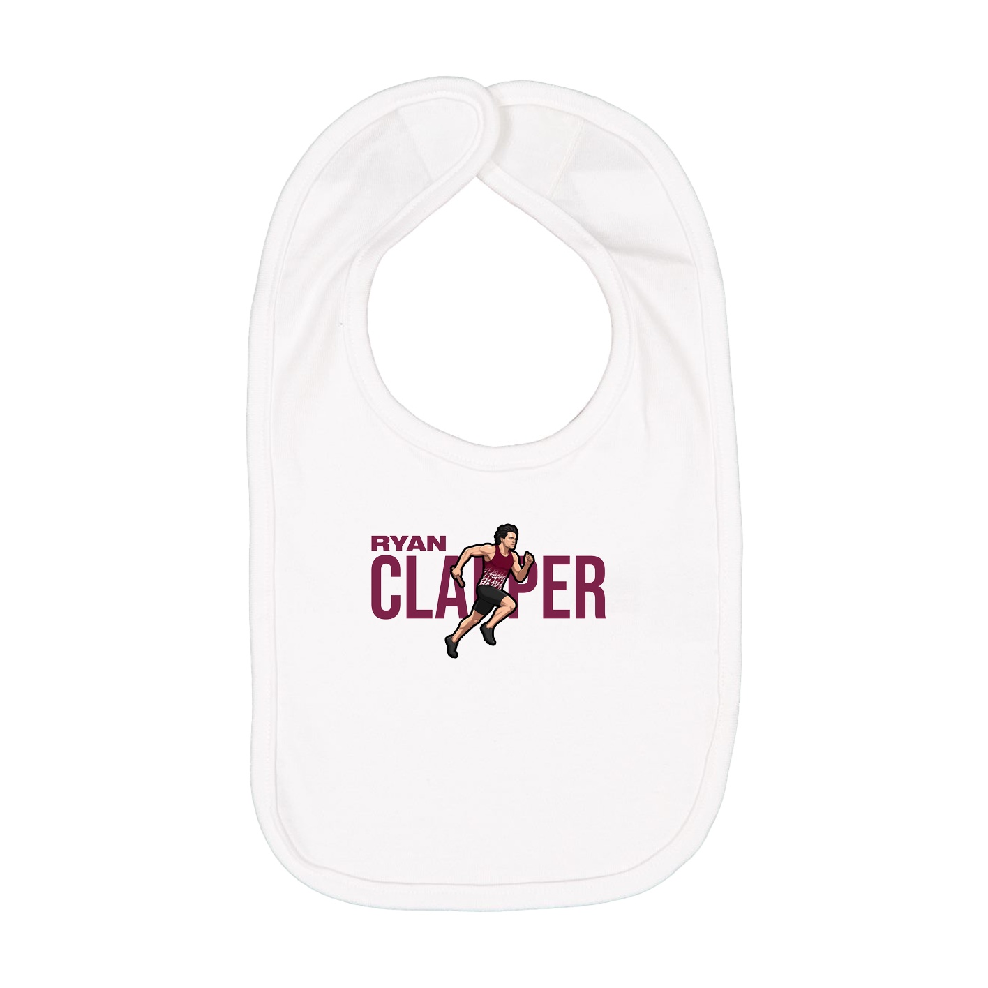 Infant Bib — Player Name in White