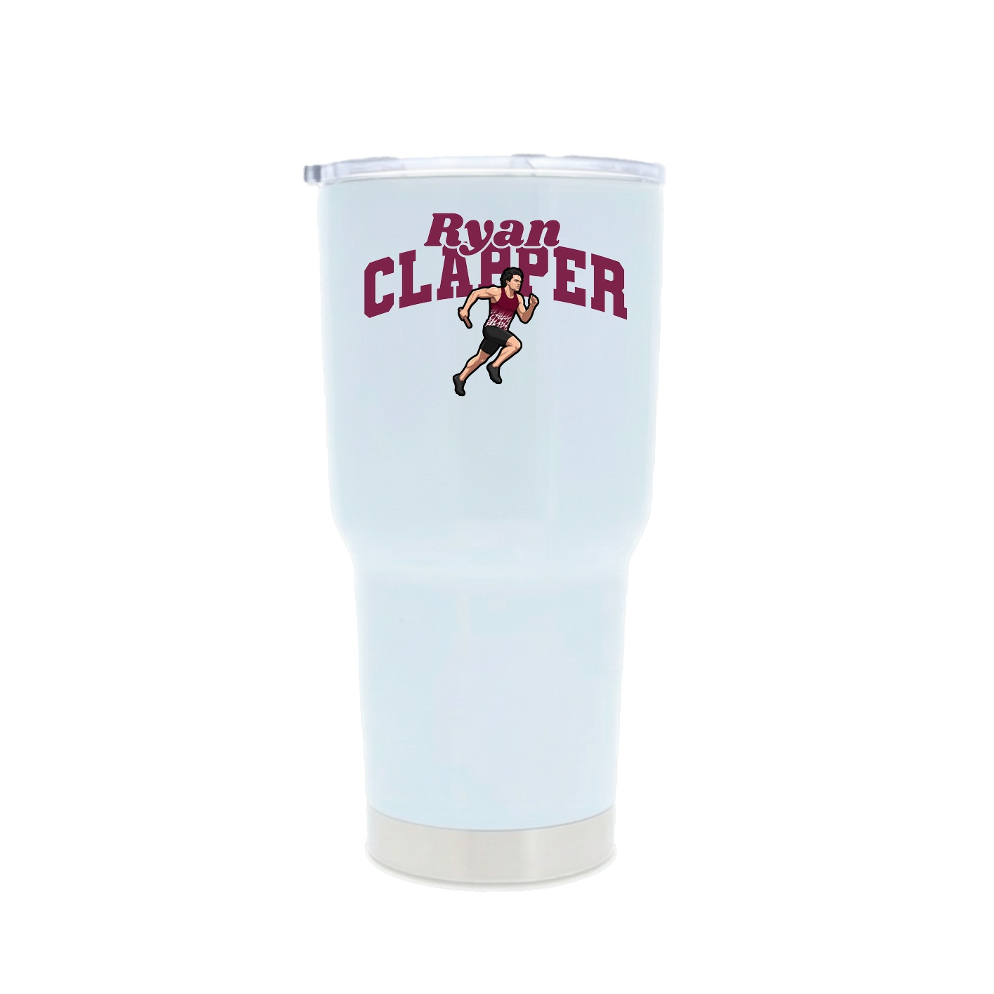 30oz Stainless Steel Tumbler — Signature Arch in White