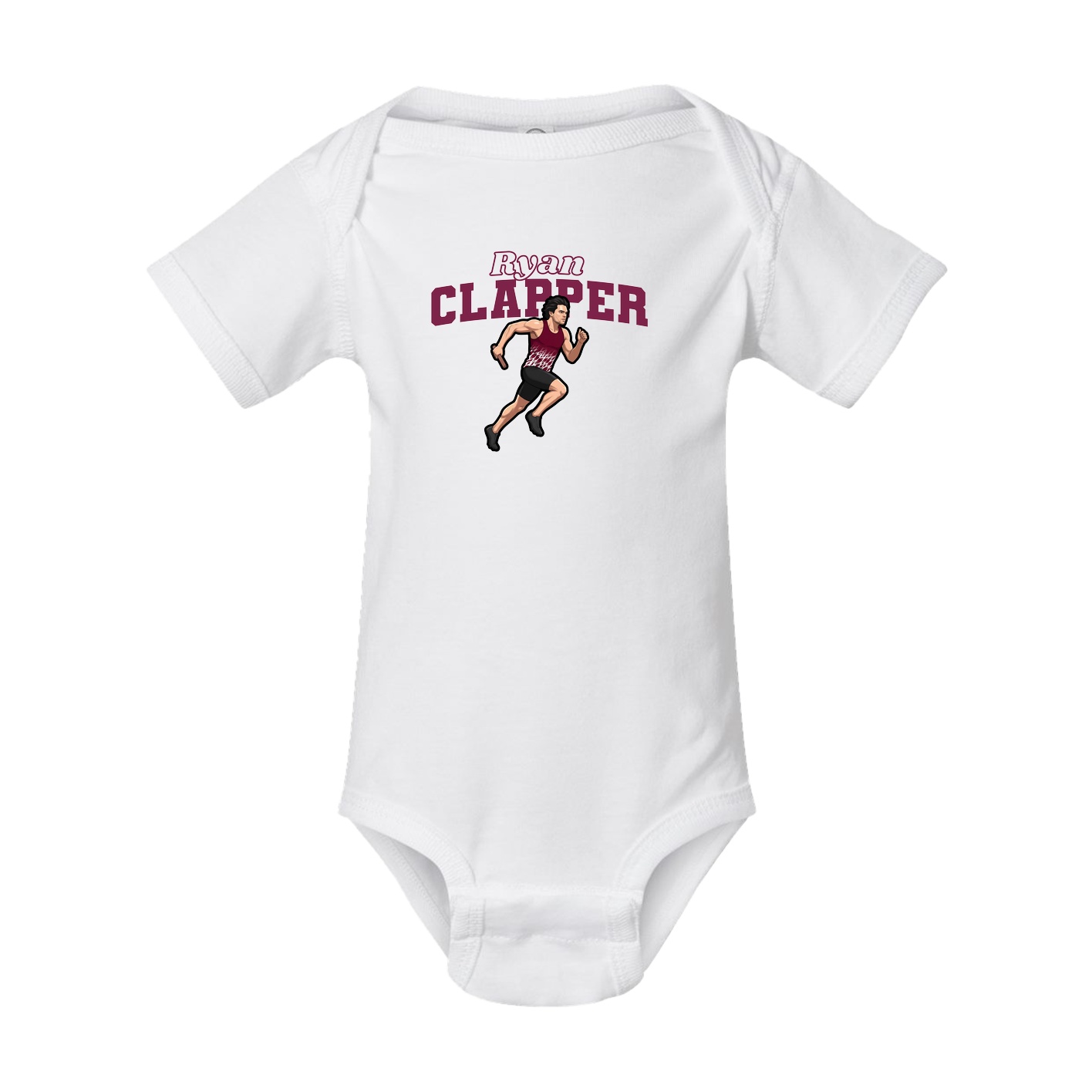 Baby Onesie — Name Arch in White