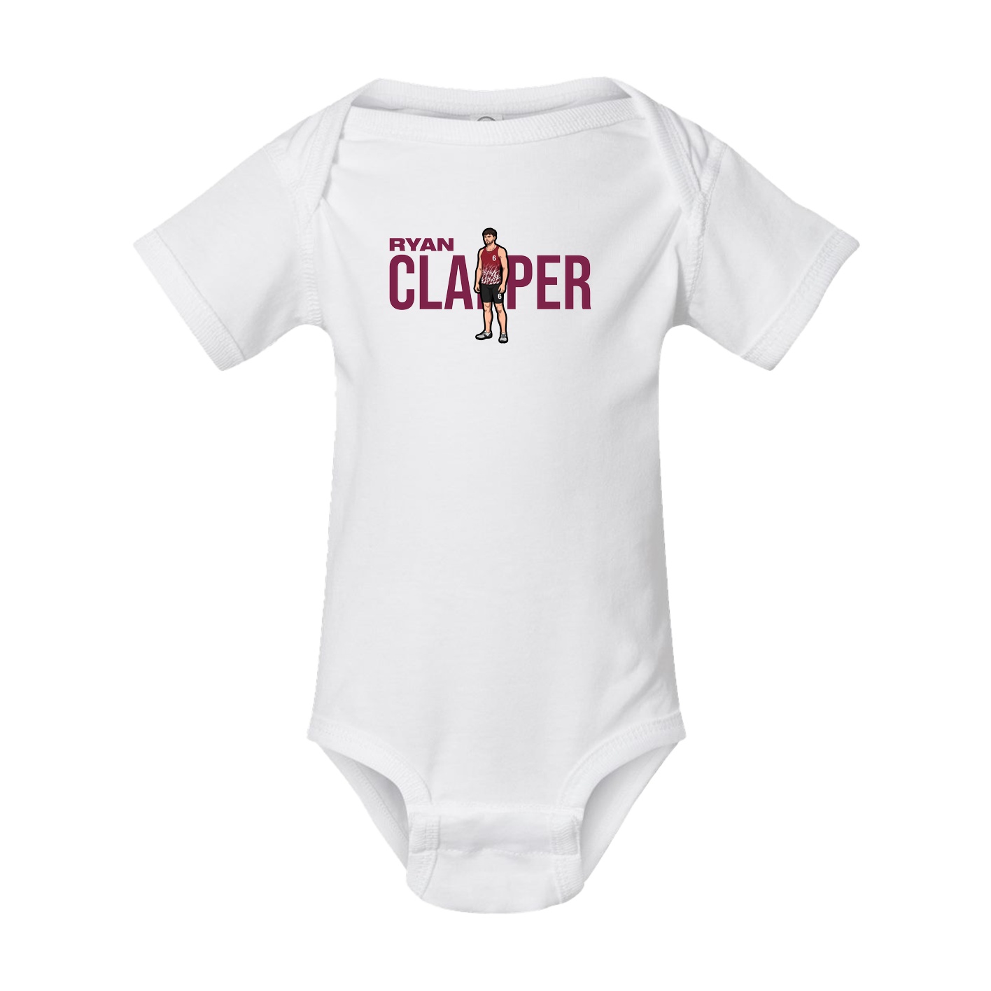 Baby Onesie — Player Name in White