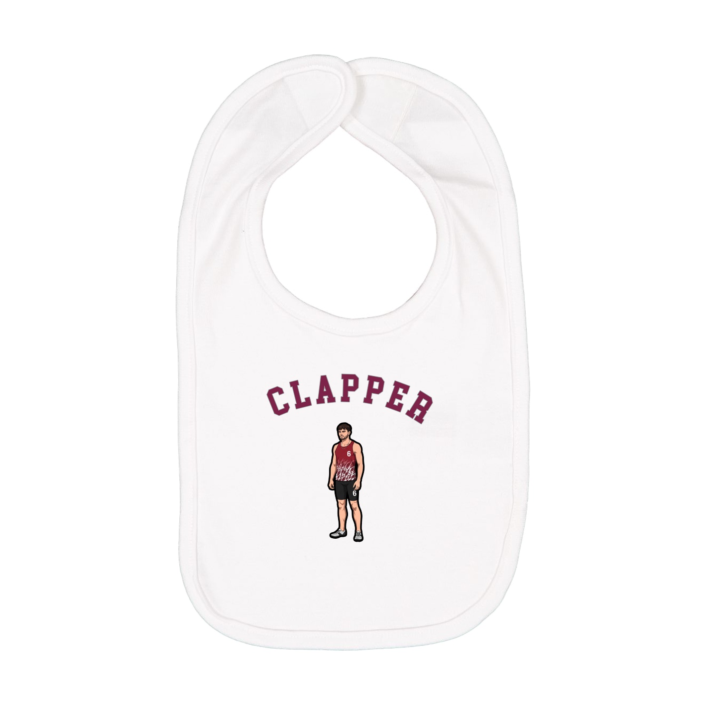 Infant Bib — Shirsey Arch in White