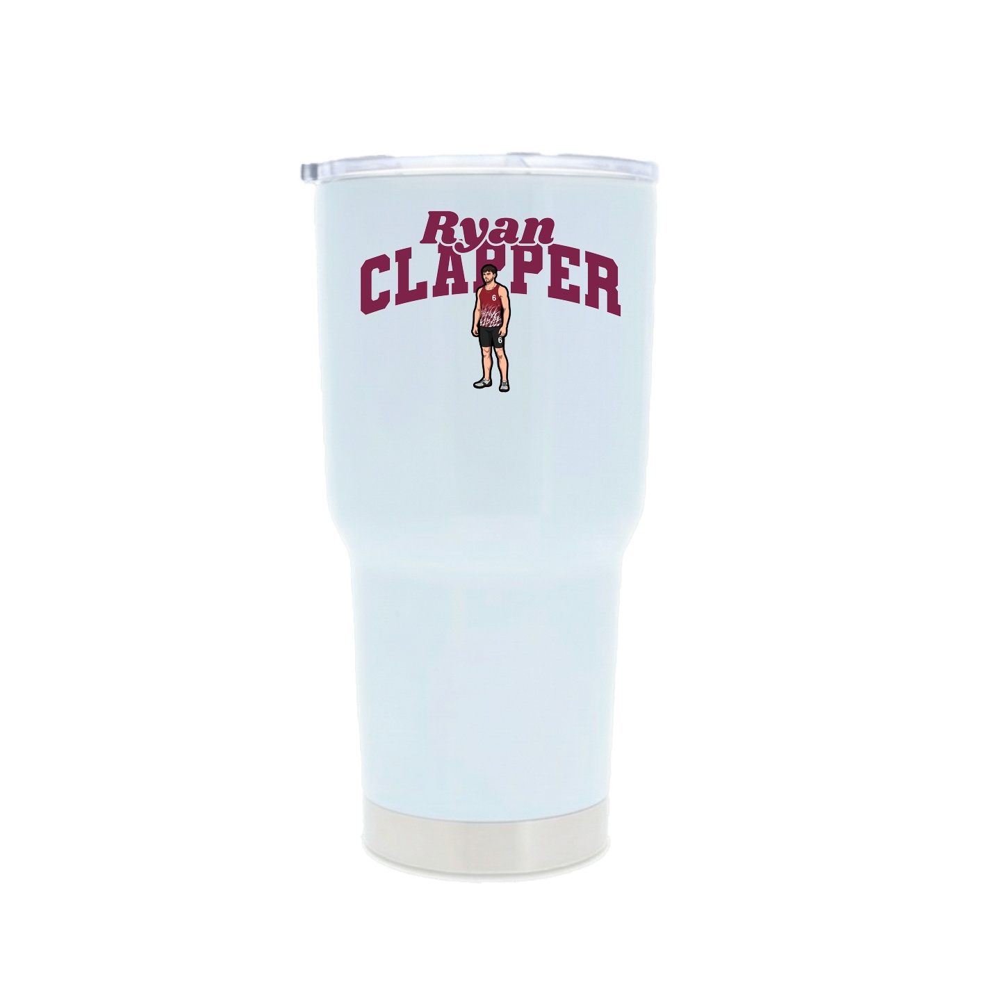 30oz Stainless Steel Tumbler — Signature Arch in White