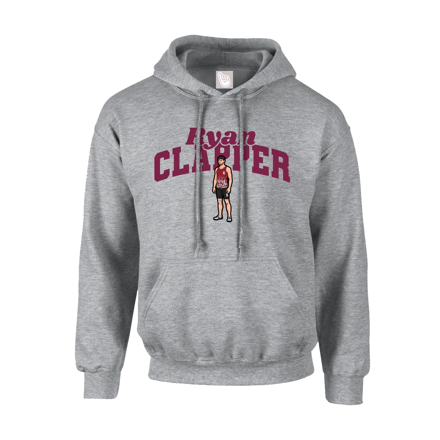 Youth Hoodie — Signature Arch in Grey