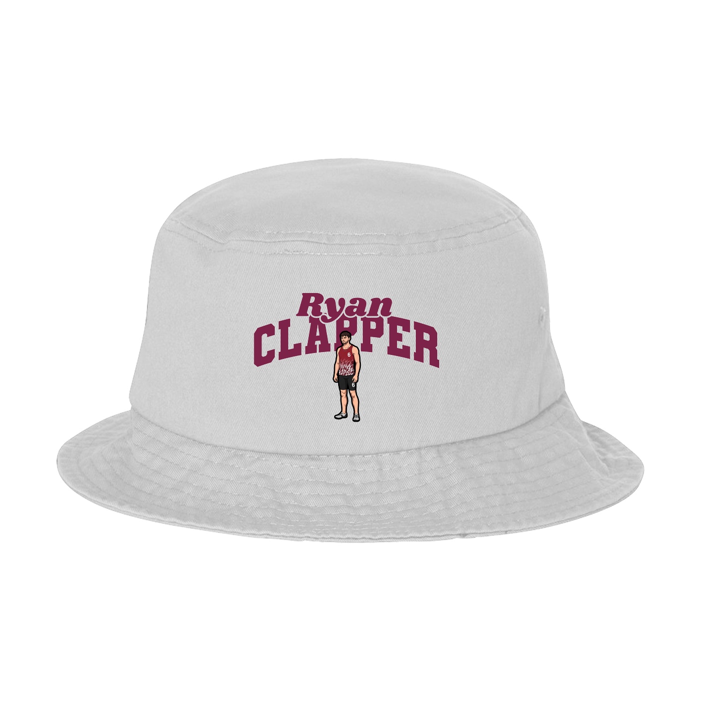 Bucket Cap — Signature Arch in White
