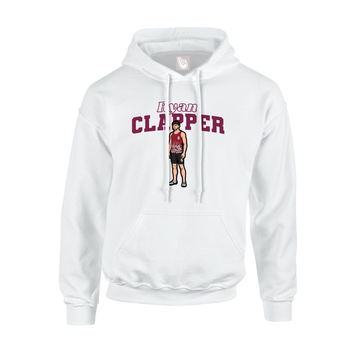 Hoodie — Name Arch in White