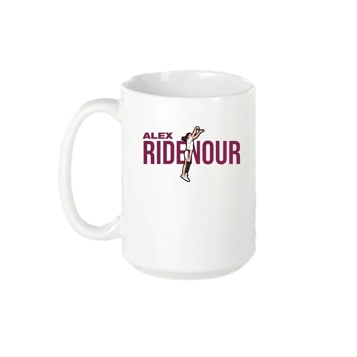15oz Coffee Mug — Player Name in White