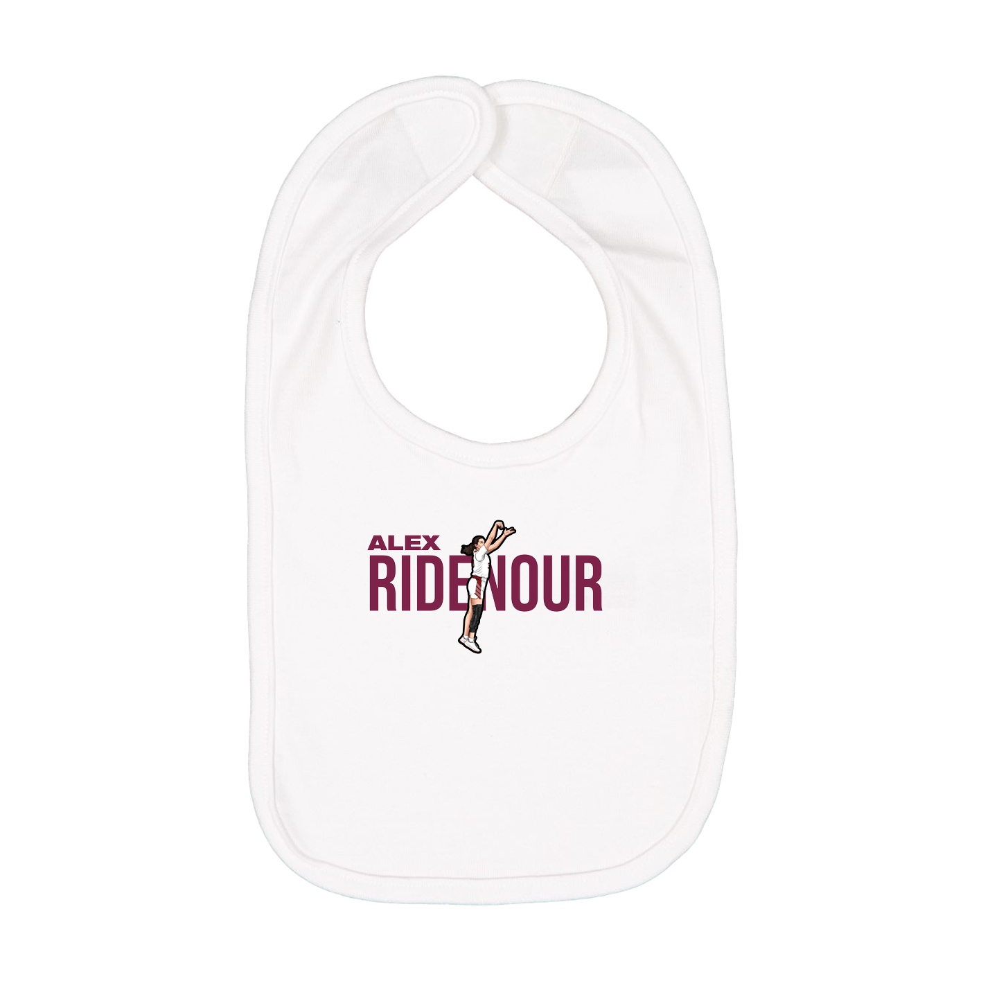 Infant Bib — Player Name in White
