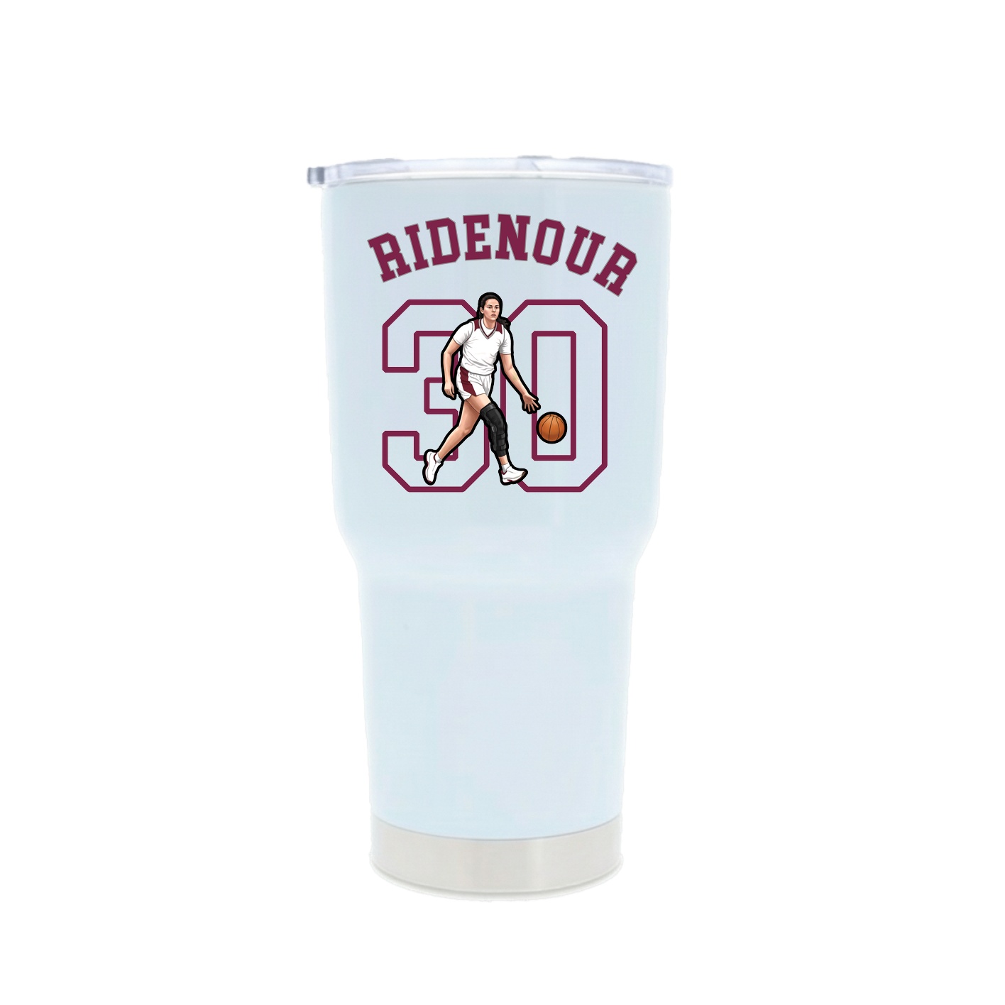 30oz Stainless Steel Tumbler — Shirsey Arch in White