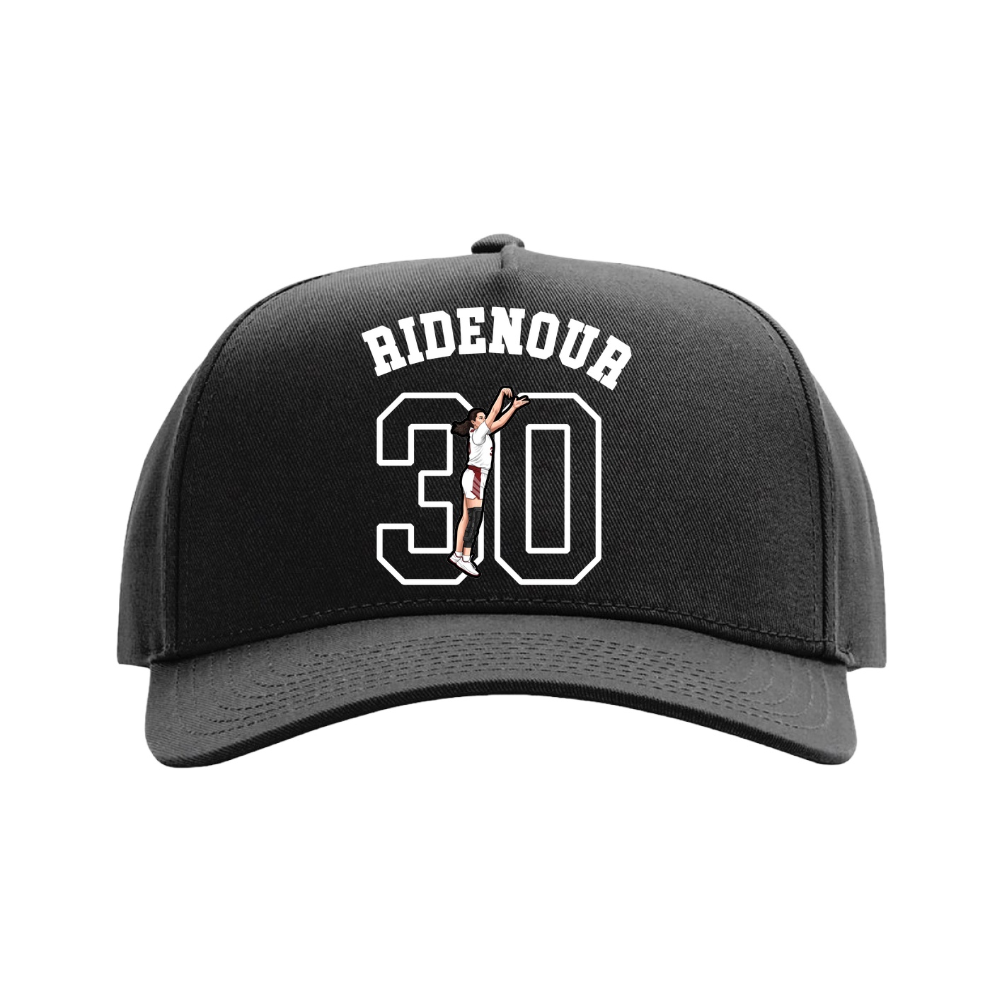 Full Fabric Five-Panel Champ Cap — Shirsey Arch in Black
