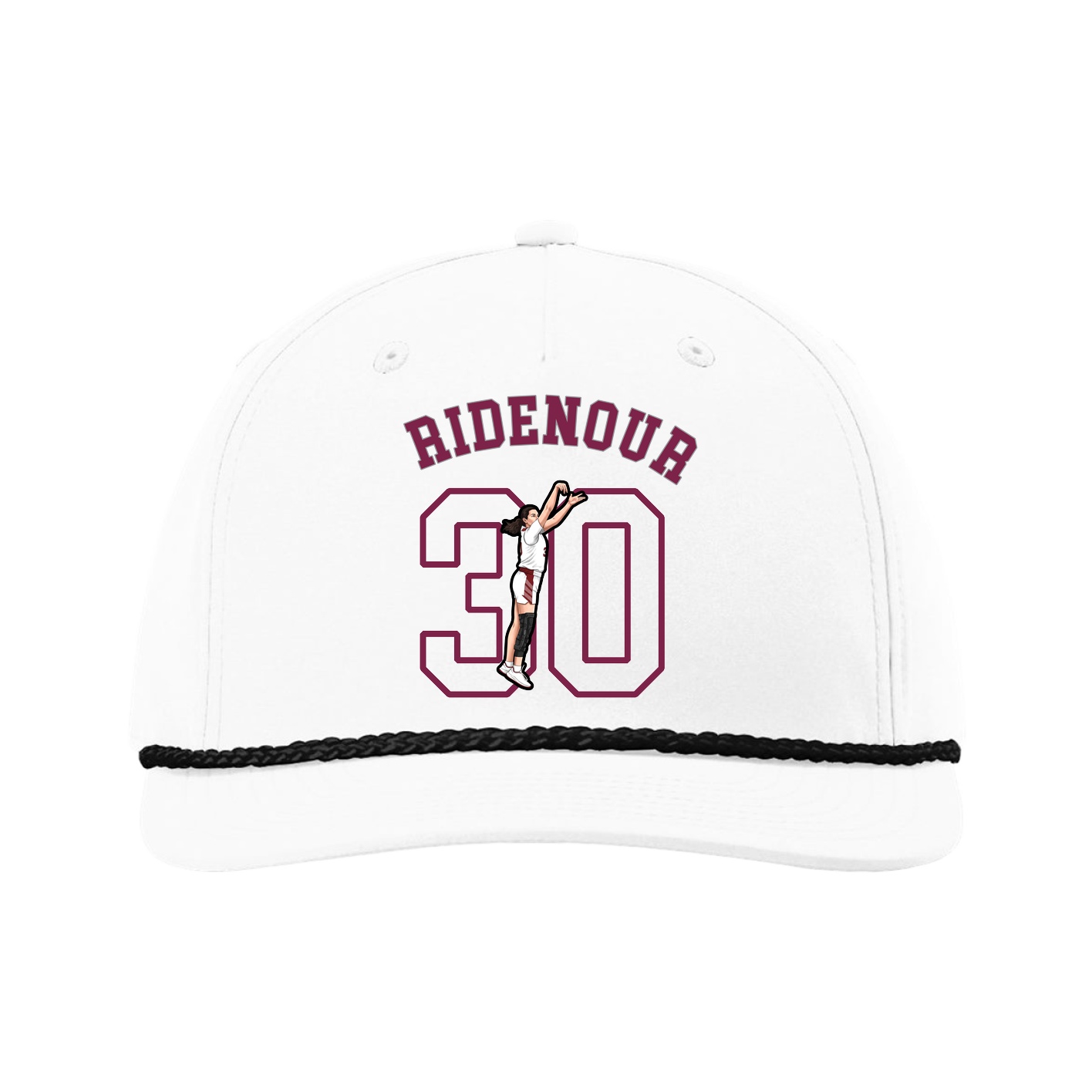 Five-Panel Classic Rope Cap — Shirsey Arch in White