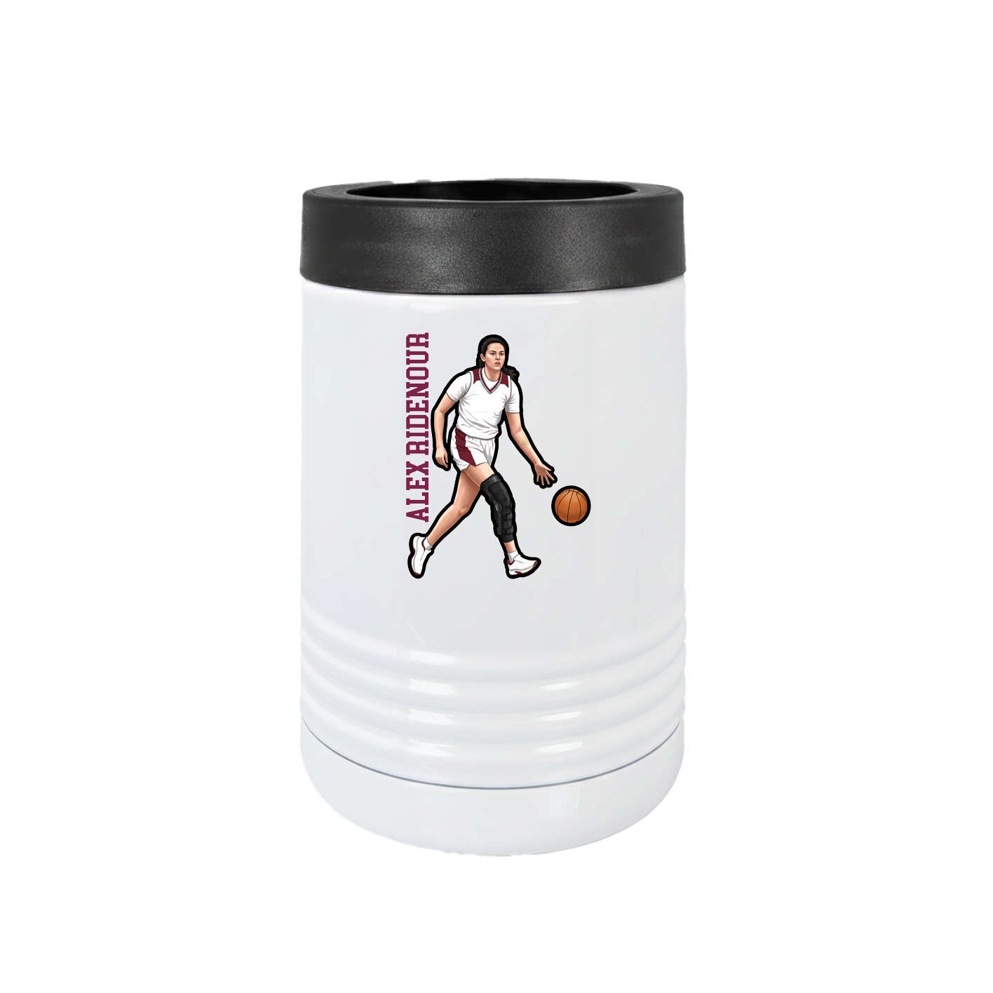 Beverage Holder — Name Vertical in White