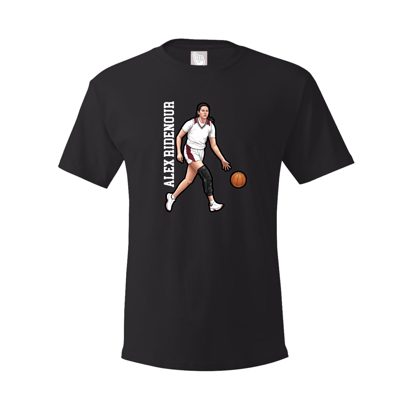 Youth Tee — Name Vertical in Black
