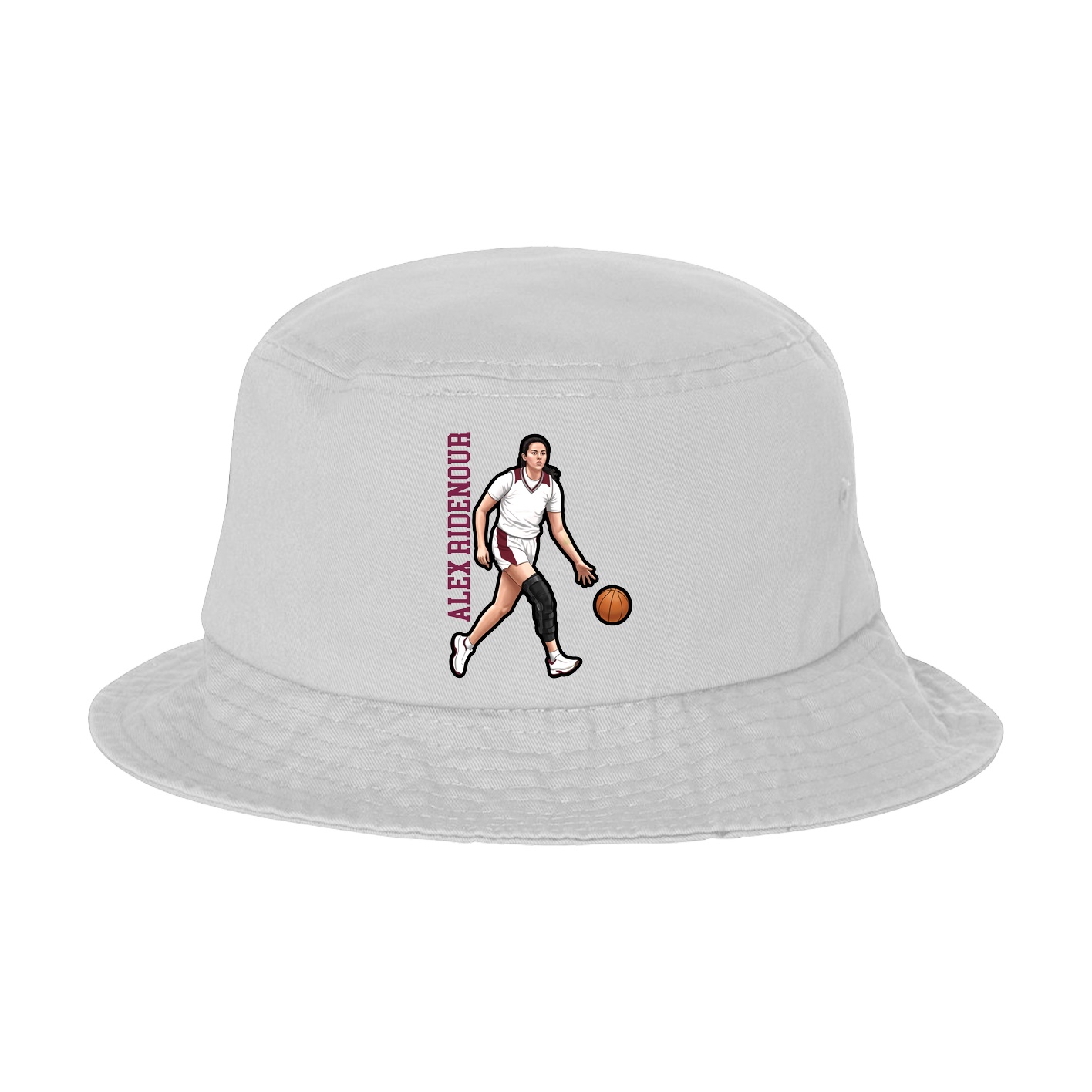 Bucket Cap — Name Vertical in White