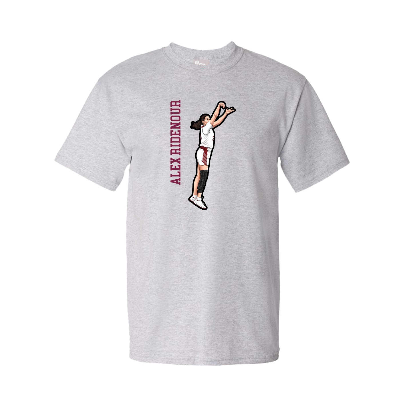 Tee — Name Vertical in Grey