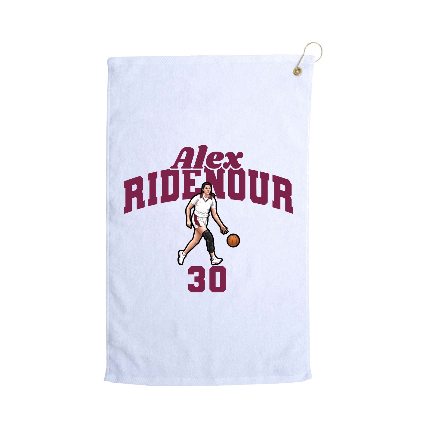Golf Towel — Signature Arch in White