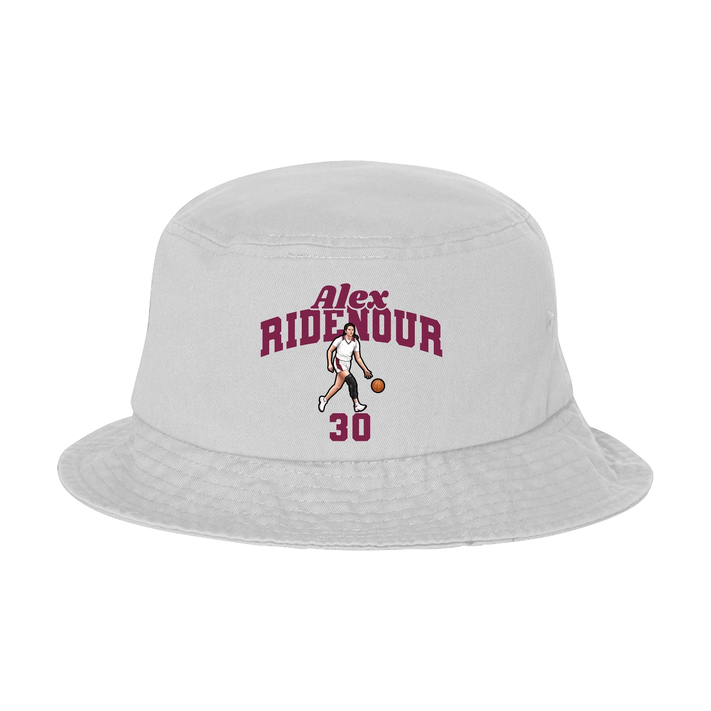Bucket Cap — Signature Arch in White