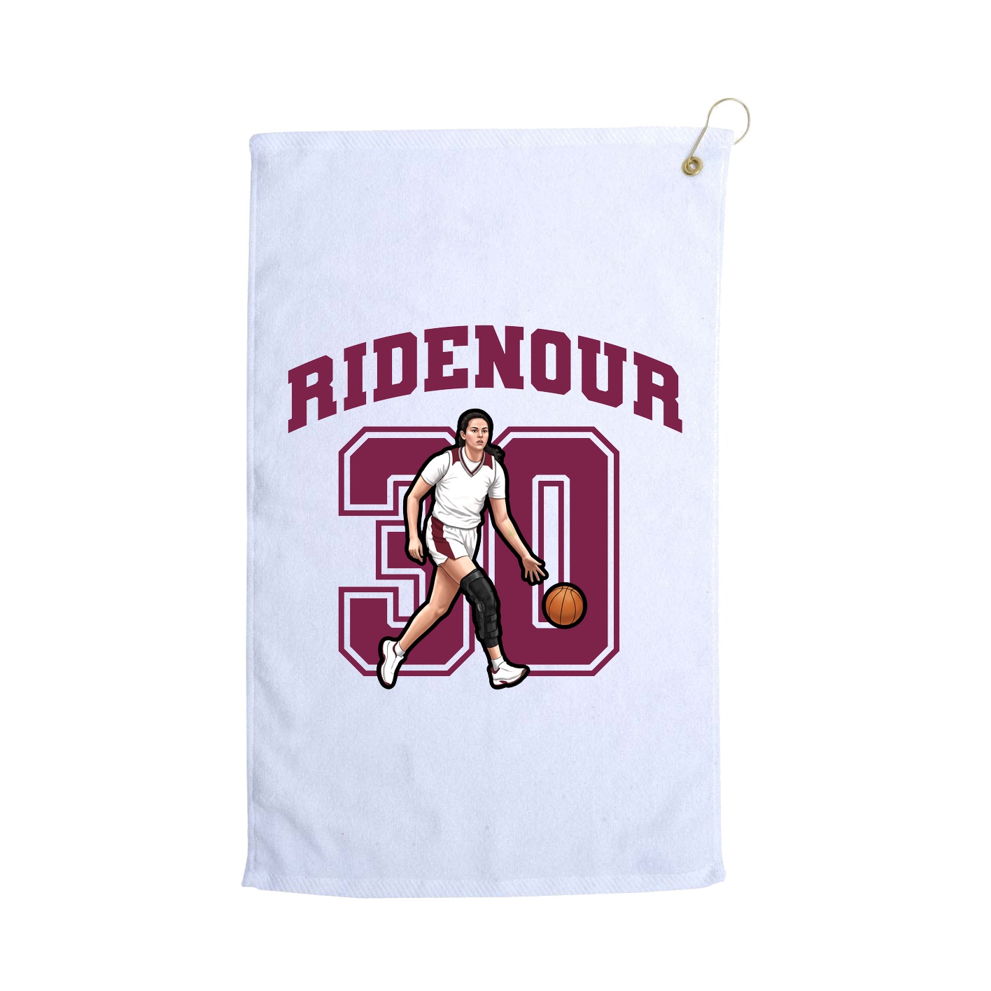 Golf Towel — Number in White