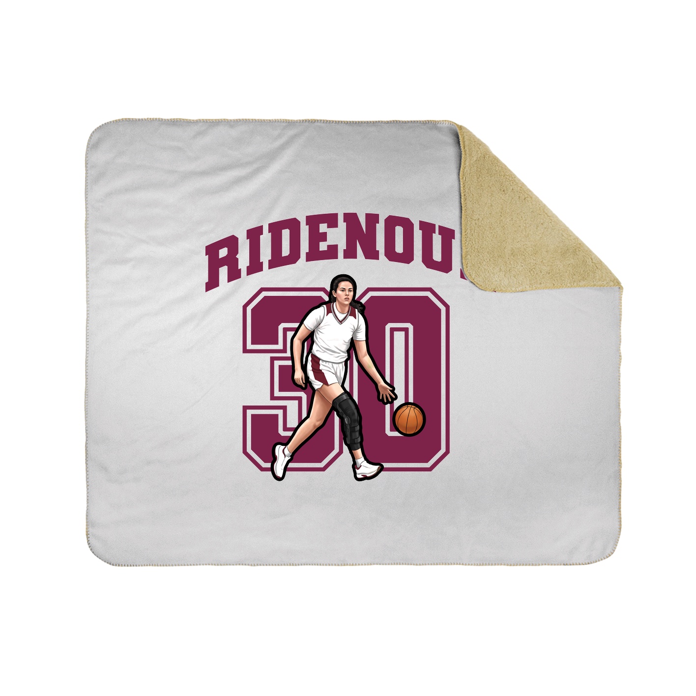 Throw Blanket — Number in White