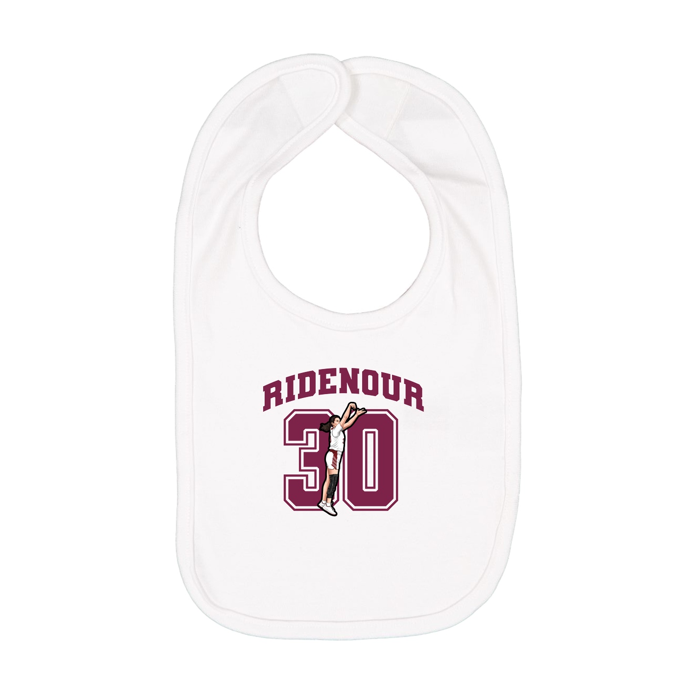 Infant Bib — Number in White