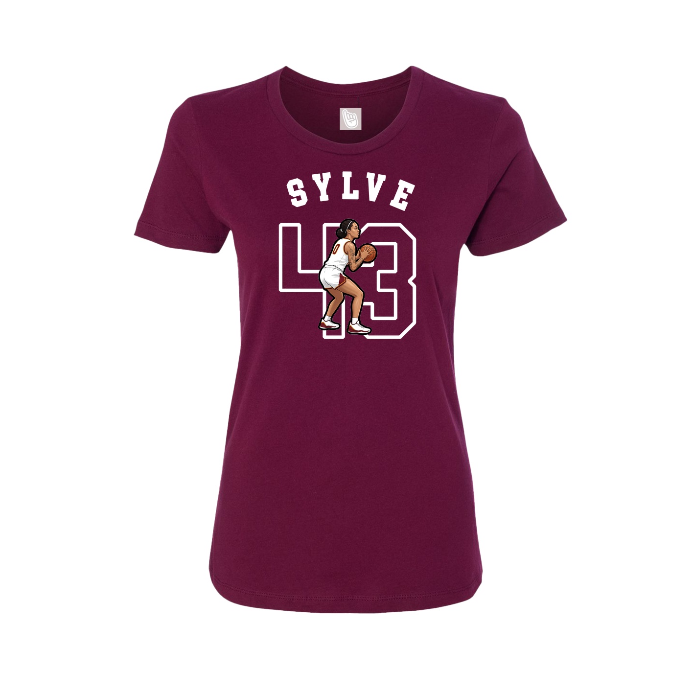Fitted Women's Tee — Shirsey Arch in Maroon