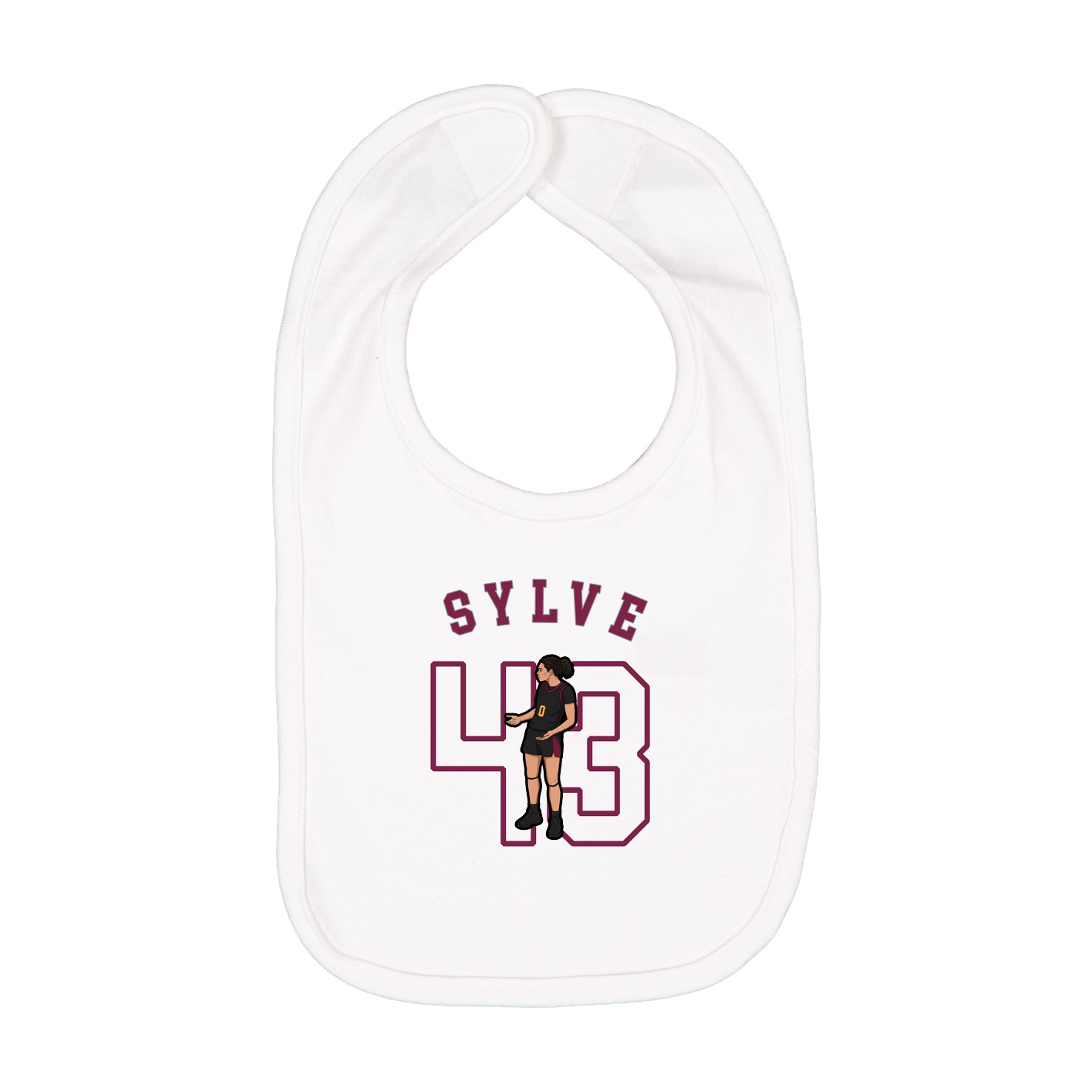 Infant Bib — Shirsey Arch in White