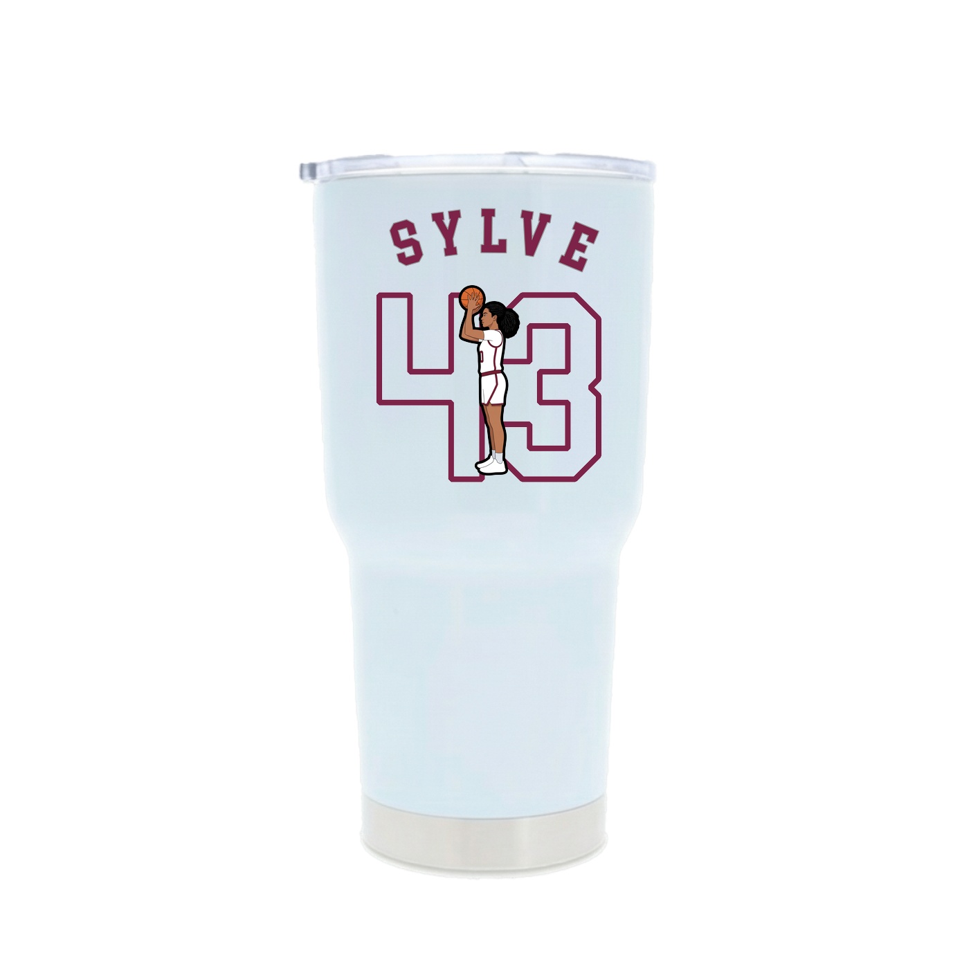 30oz Stainless Steel Tumbler — Shirsey Arch in White