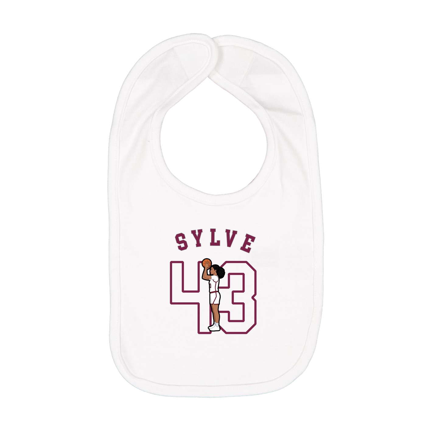 Infant Bib — Shirsey Arch in White