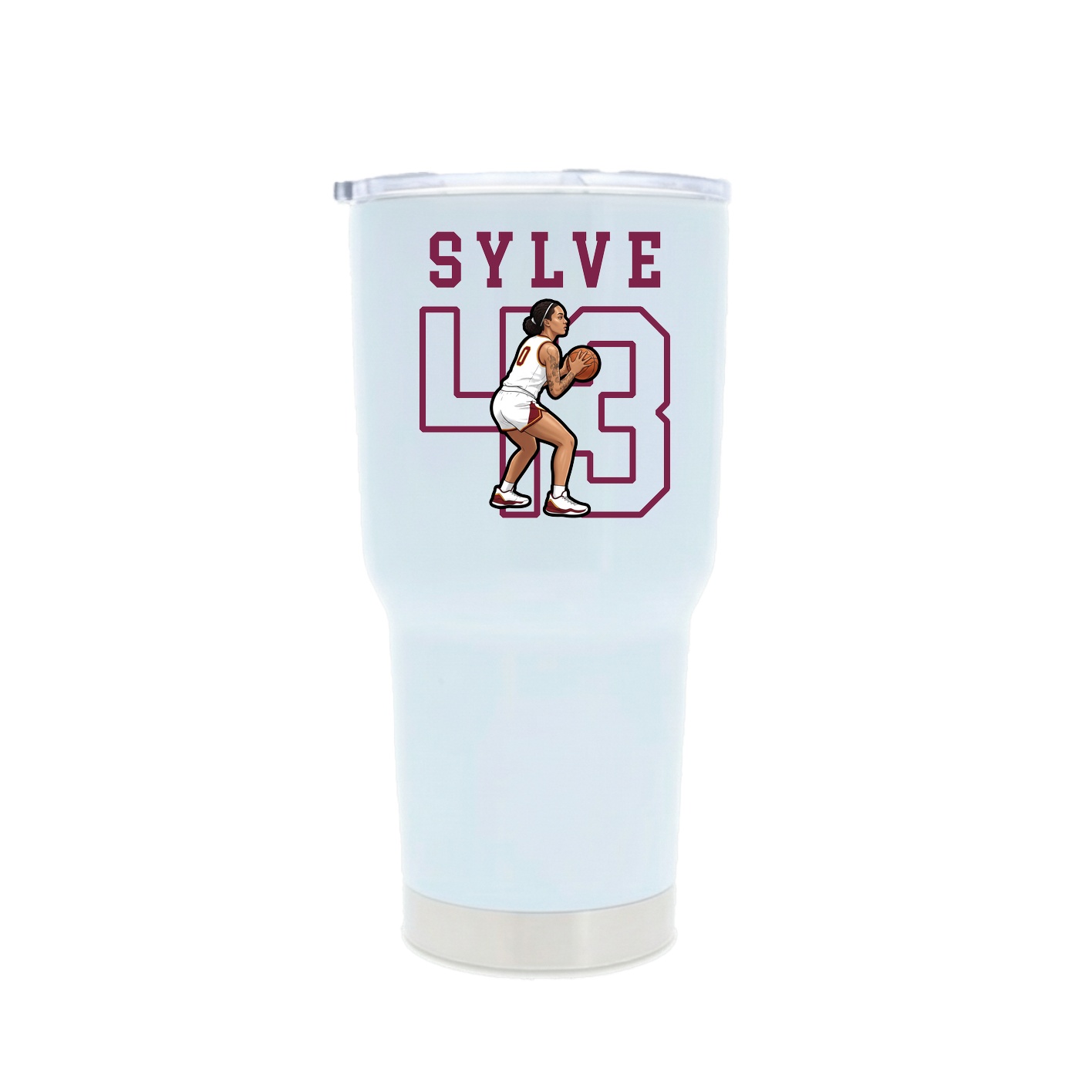 30oz Stainless Steel Tumbler — Shirsey in White