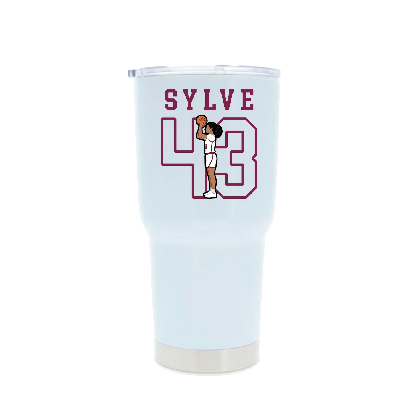 30oz Stainless Steel Tumbler — Shirsey in White