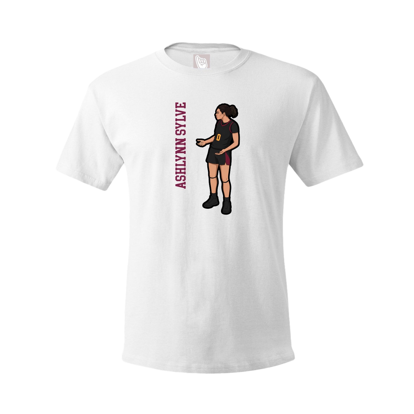 Youth Tee — Name Vertical in White