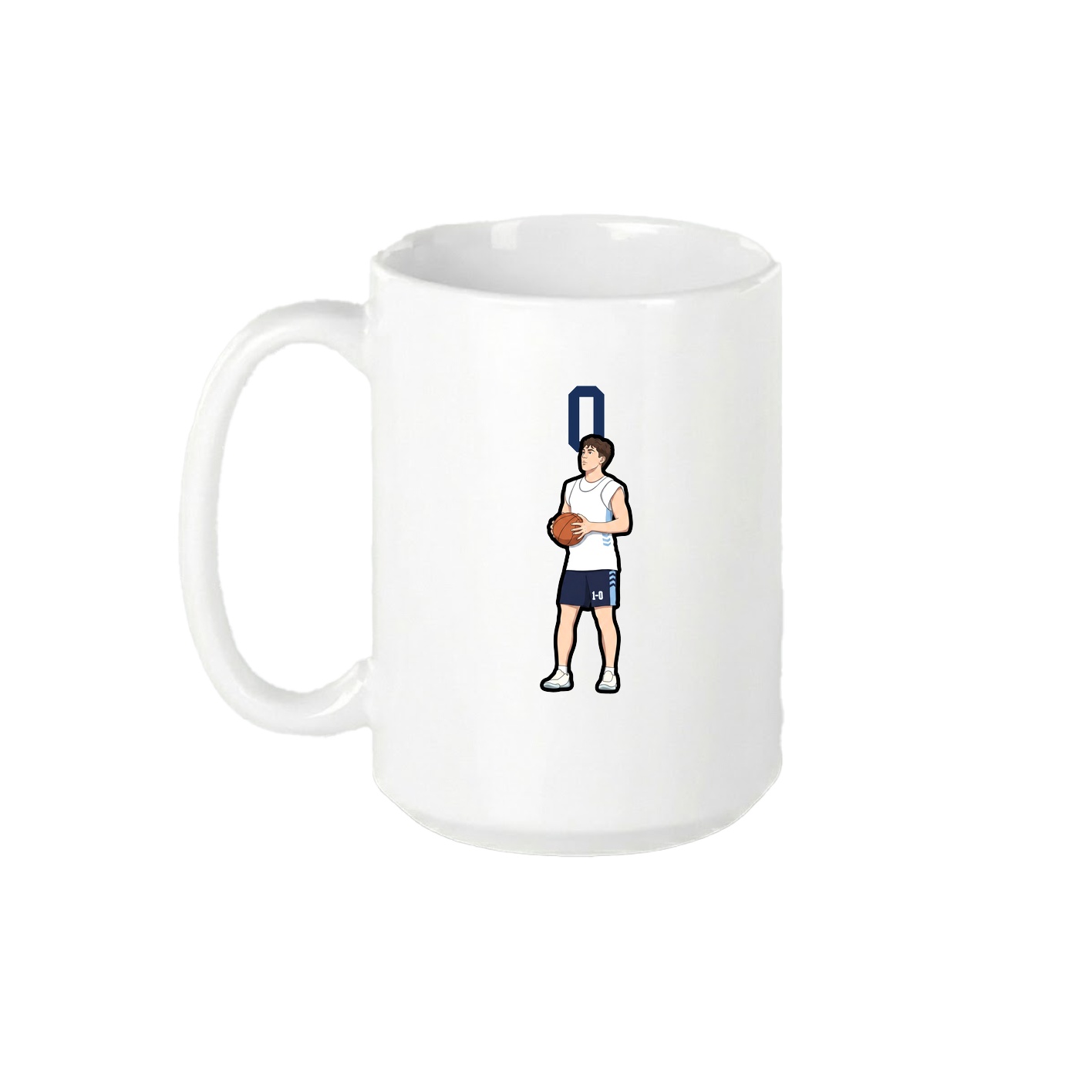 15oz Coffee Mug — Number Top in White