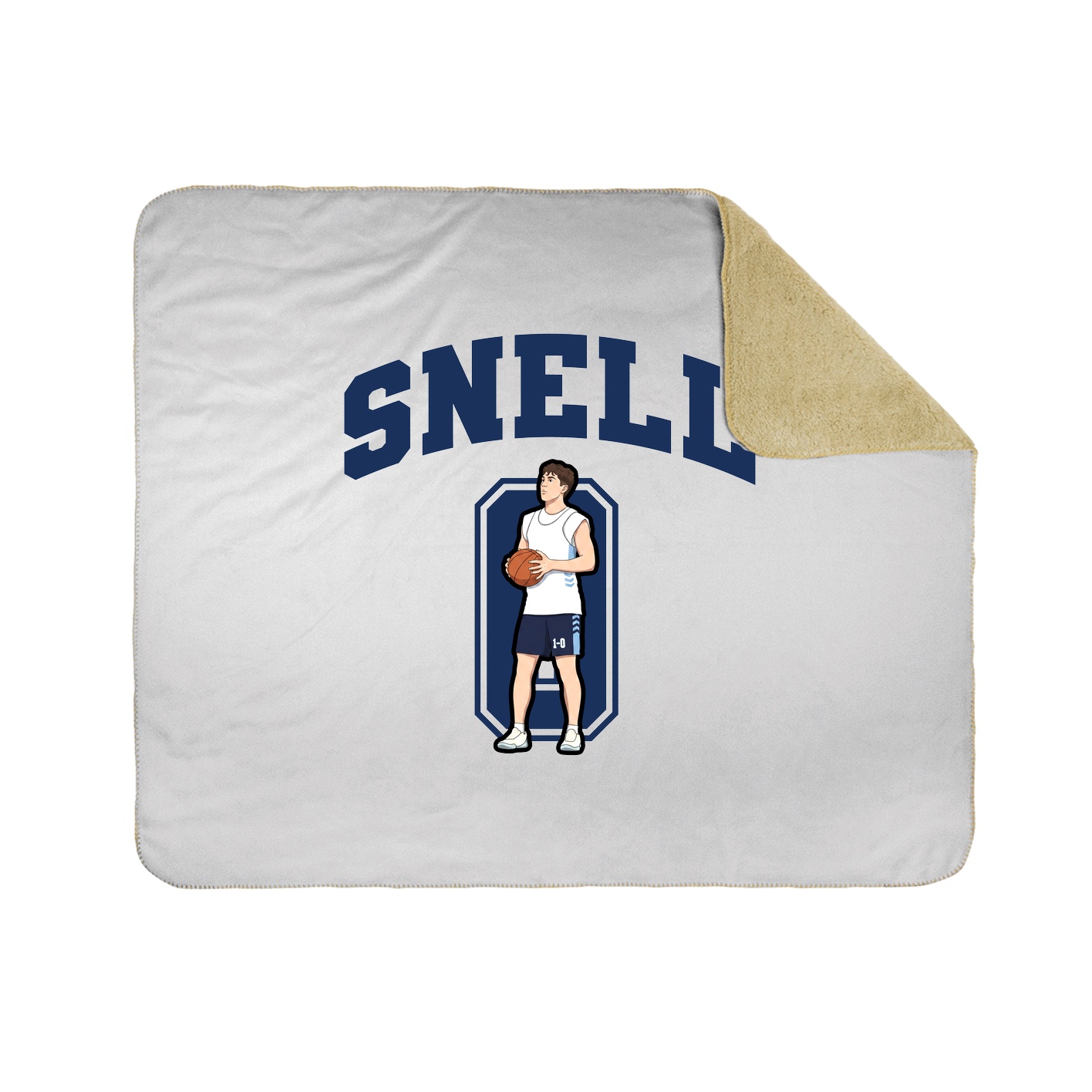 Throw Blanket — Number in White