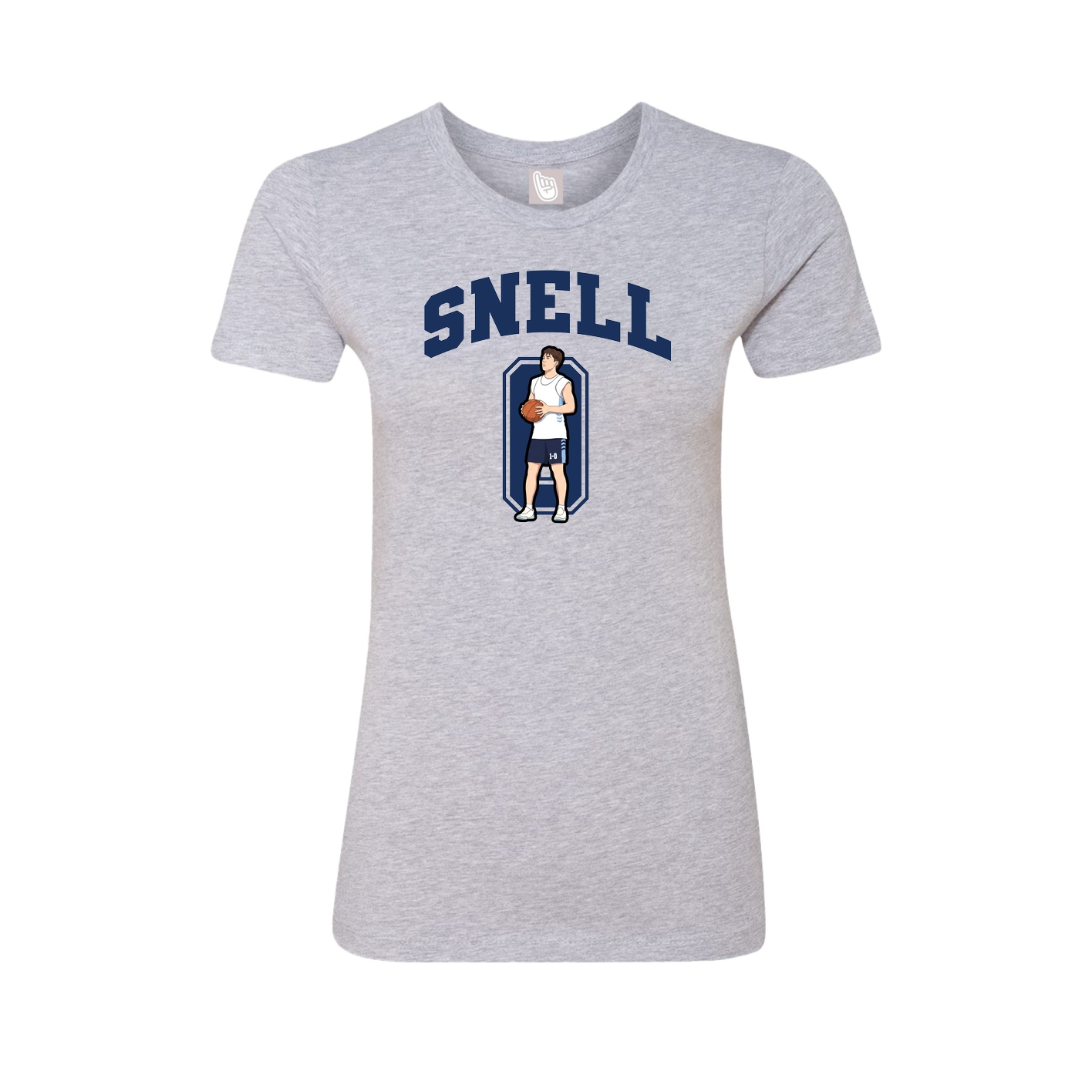 Fitted Women's Tee — Number in Grey