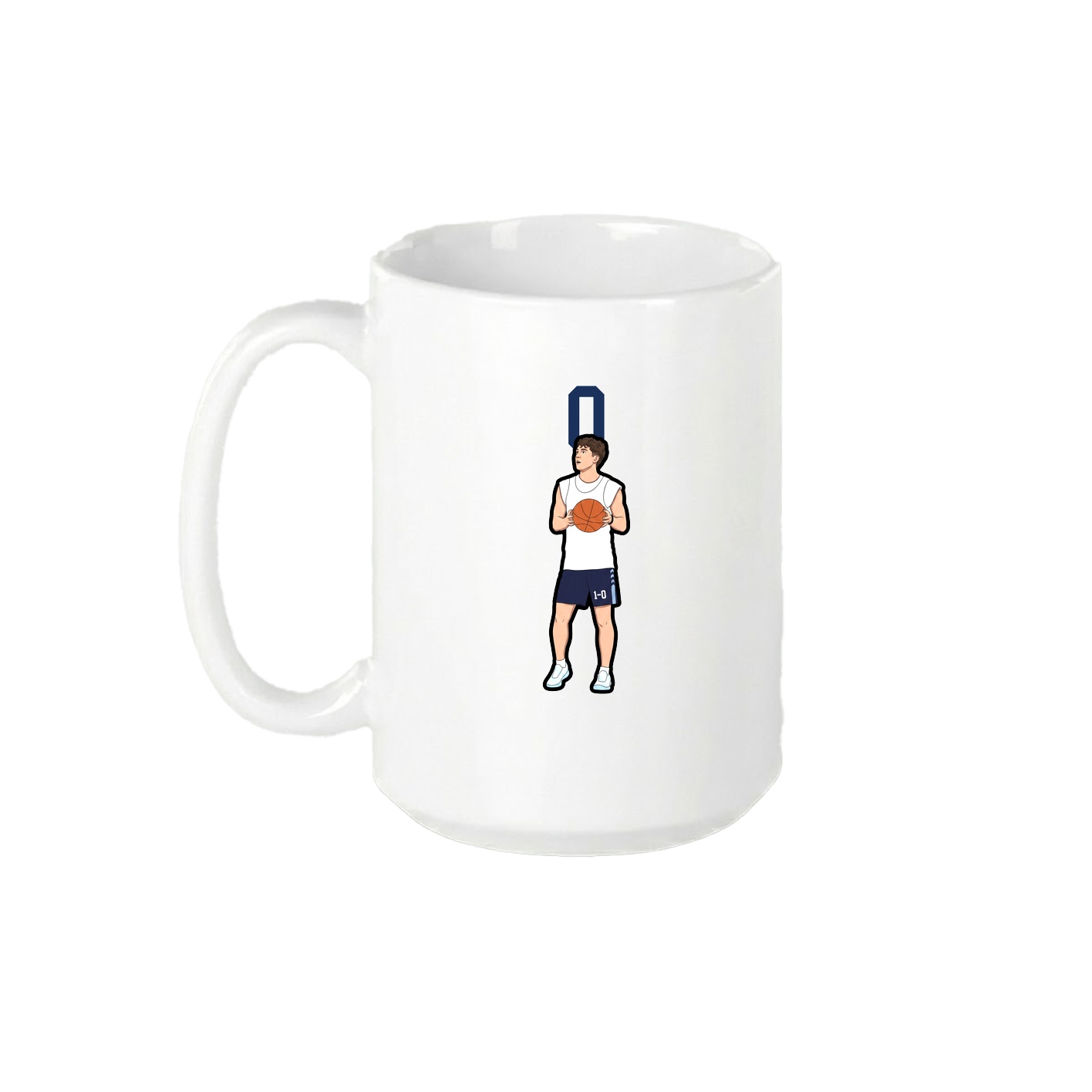 15oz Coffee Mug — Number Top in White