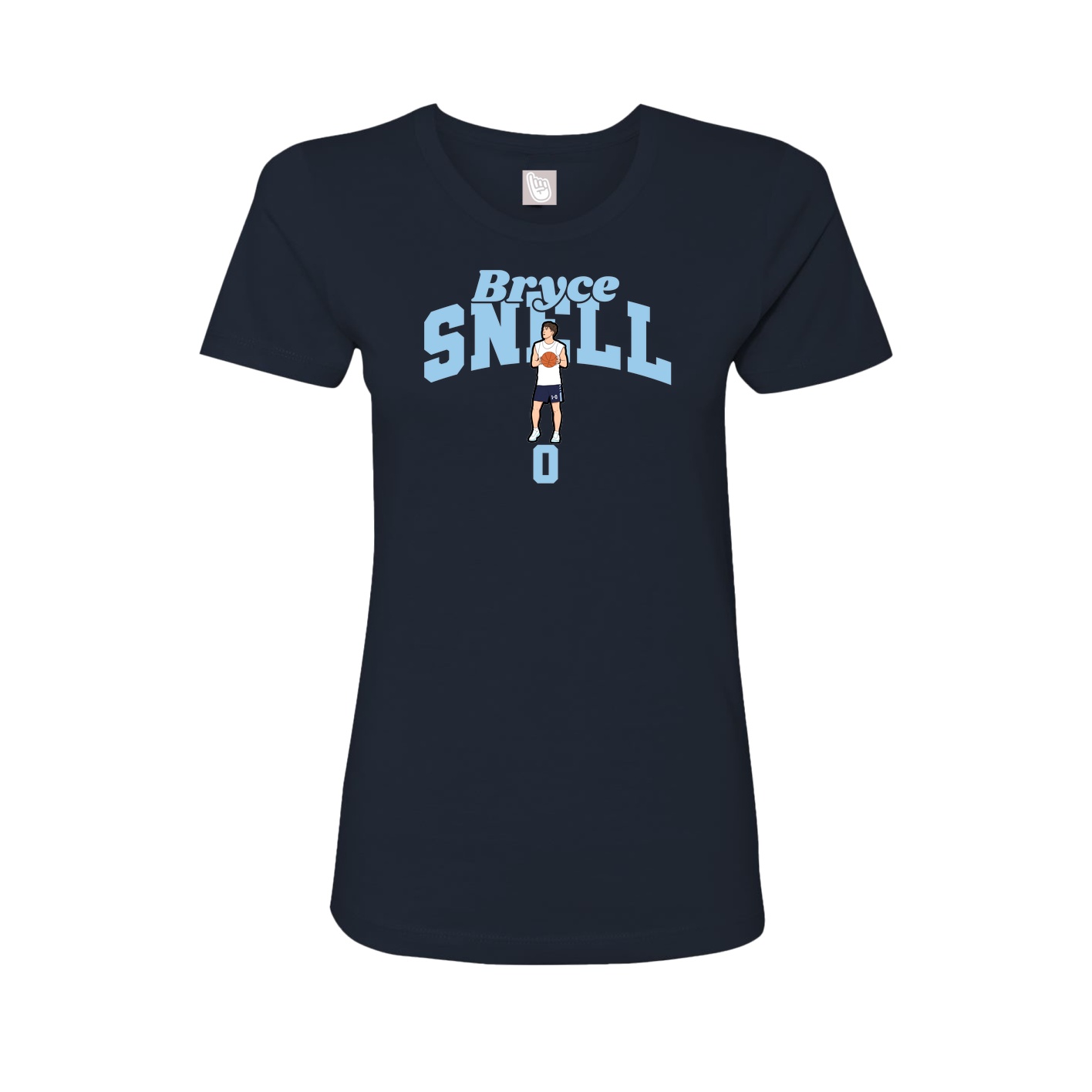 Fitted Women's Tee — Signature Arch in Navy