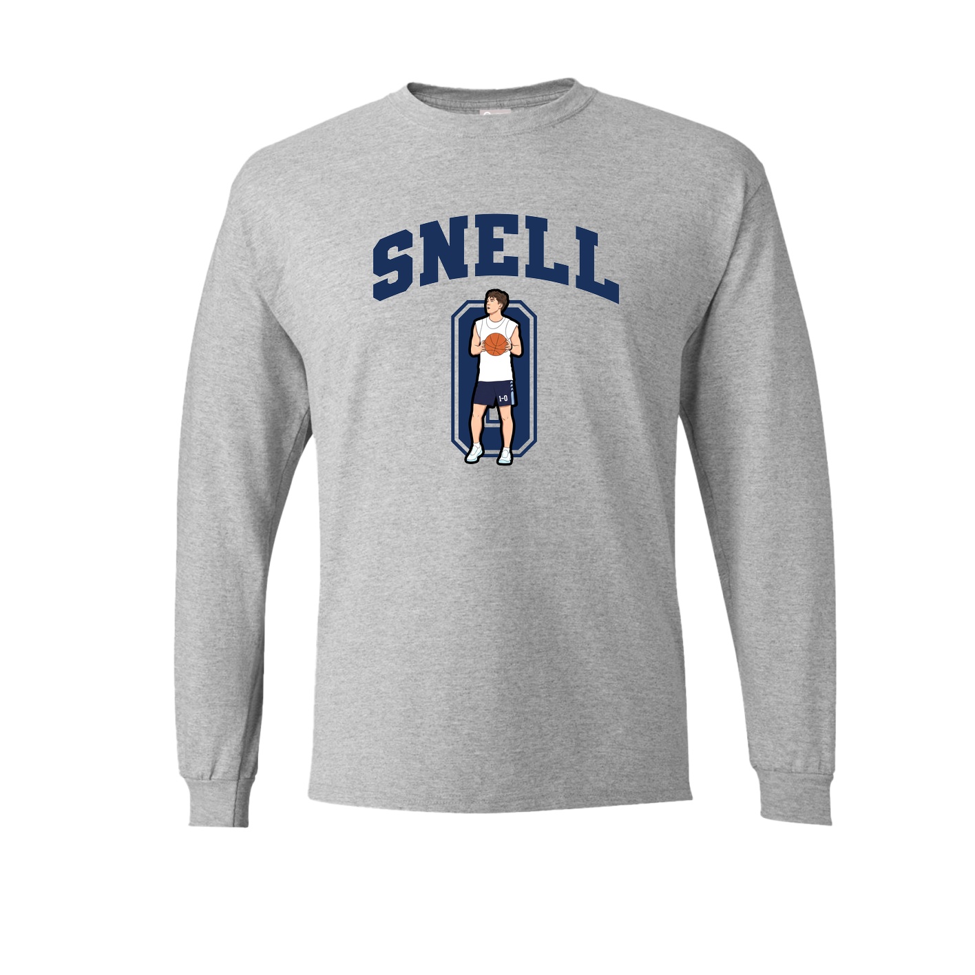 Long Sleeve Tee — Number in Grey