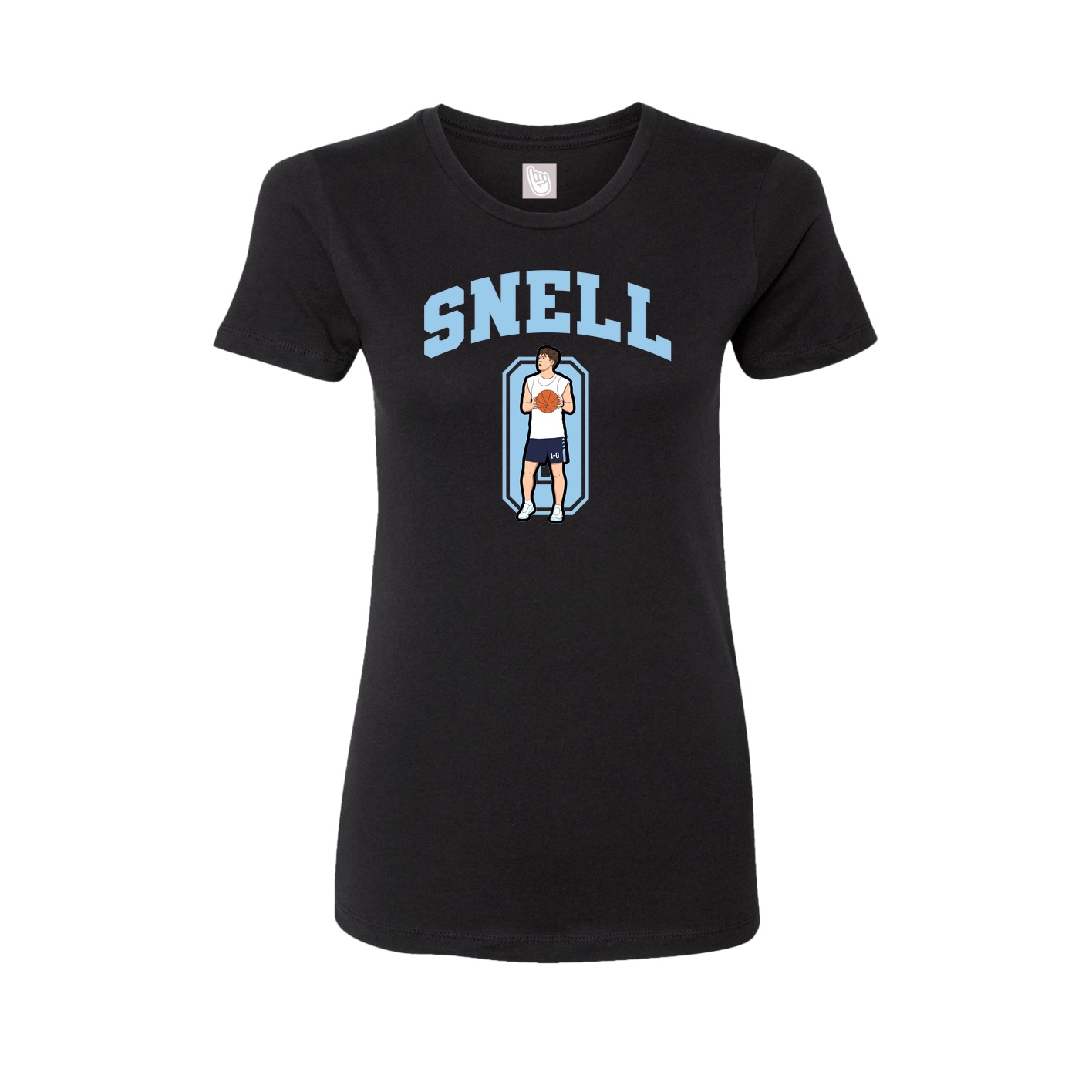 Fitted Women's Tee — Number in Black