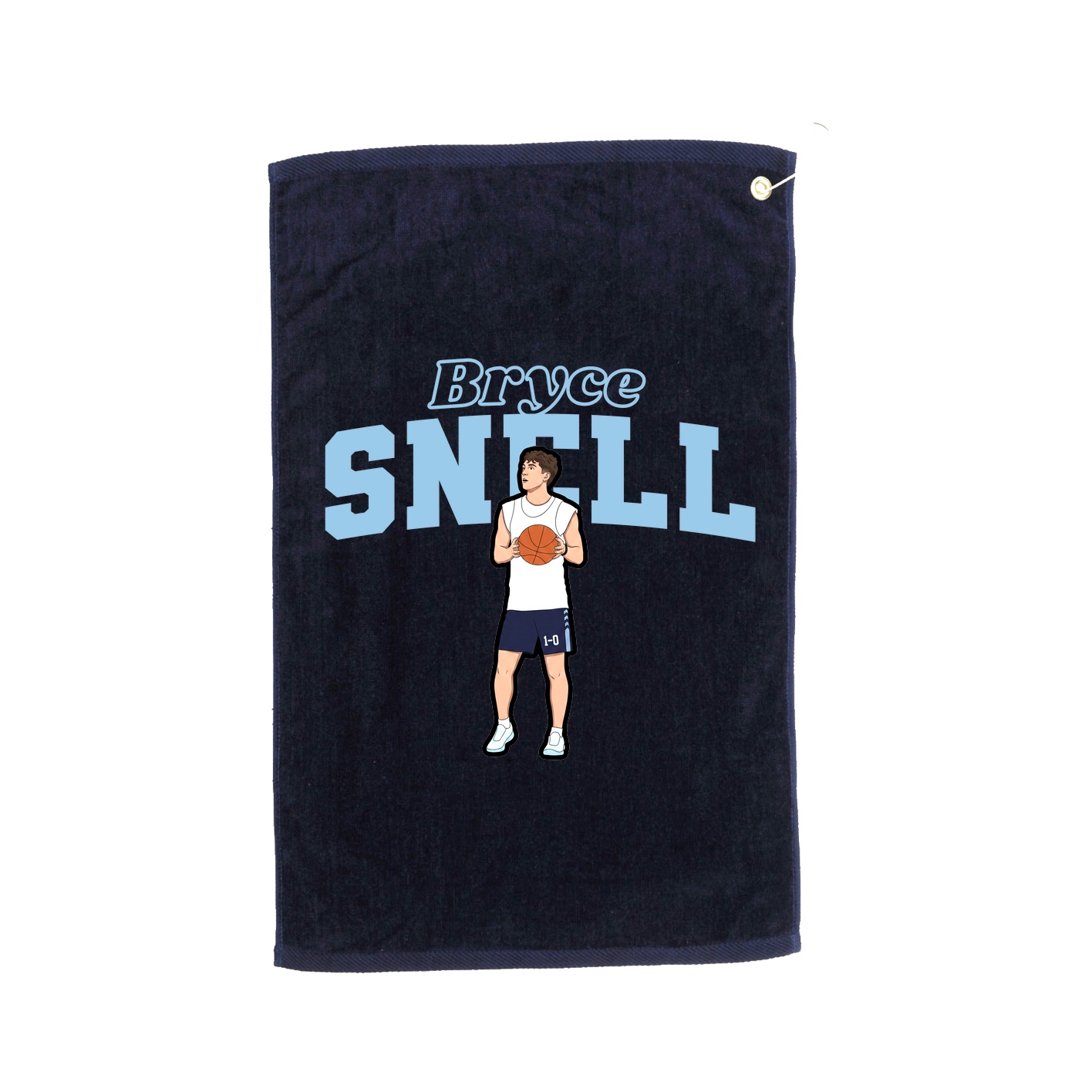 Golf Towel — Name Arch in Navy